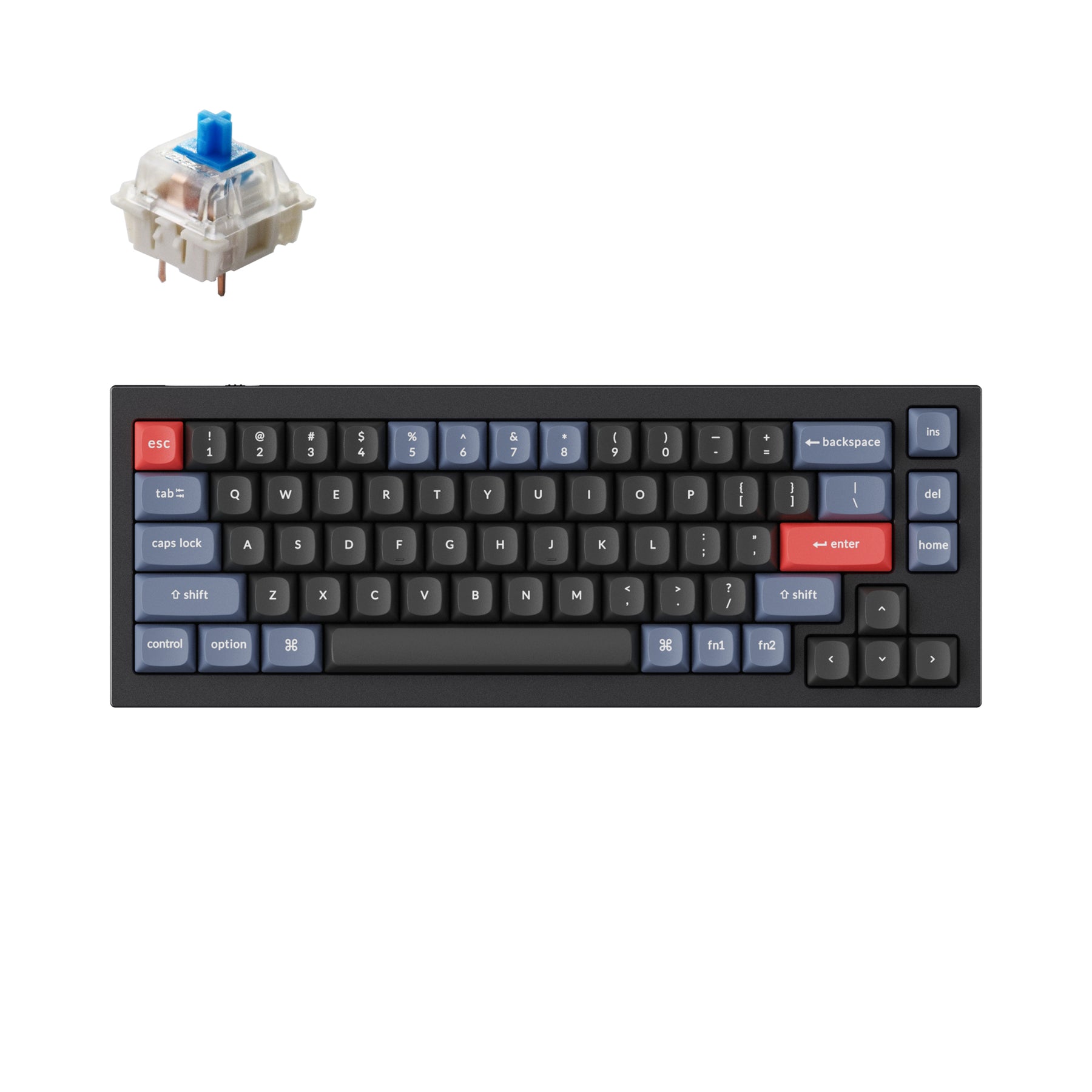 keychron-q2-qmk-clavier-m-canique-custom-filaire-75-layout-us-ansi image 2