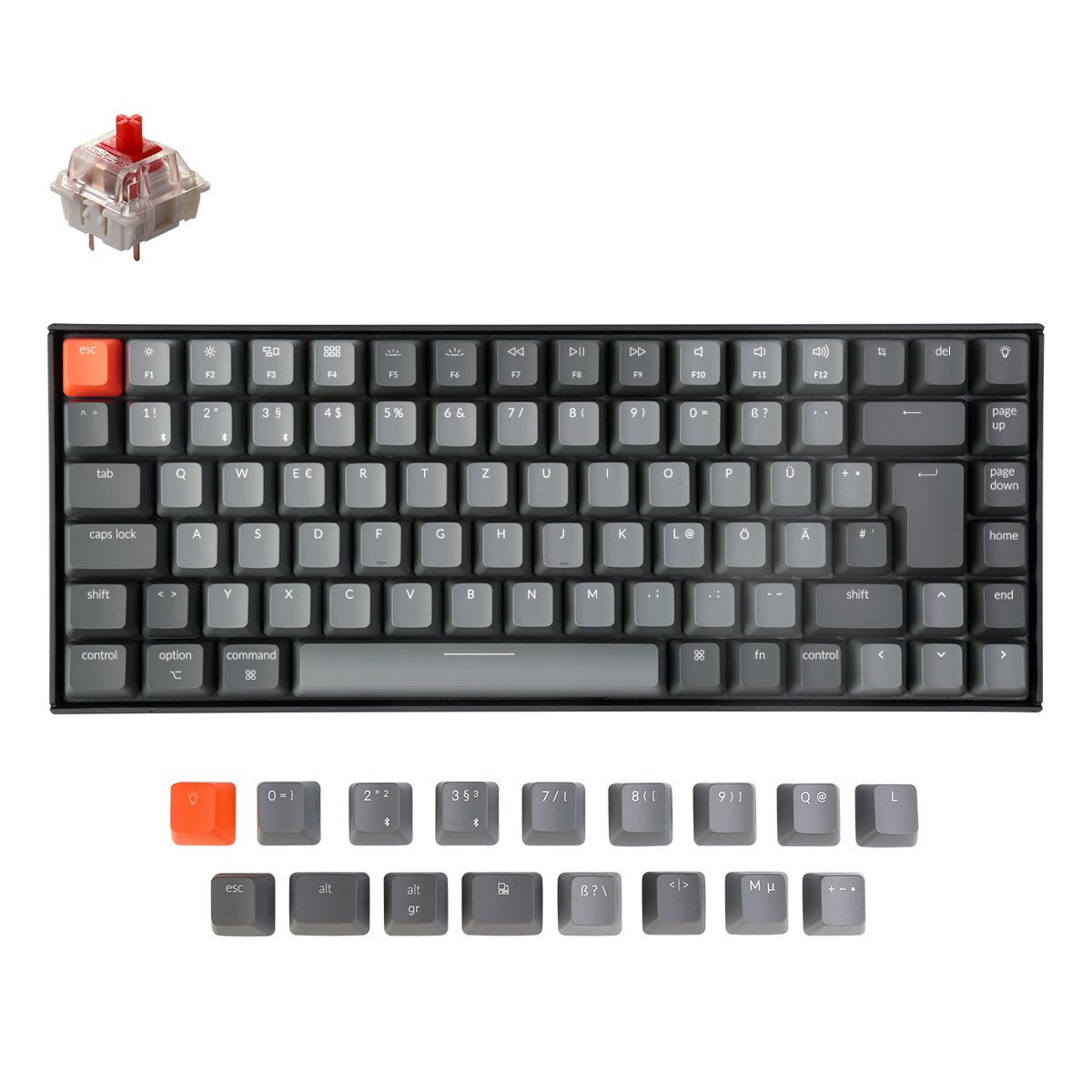 keychron-k2-version-2-clavier-m-canique-sans-fil-iso-de-allemand-qwertz image 1