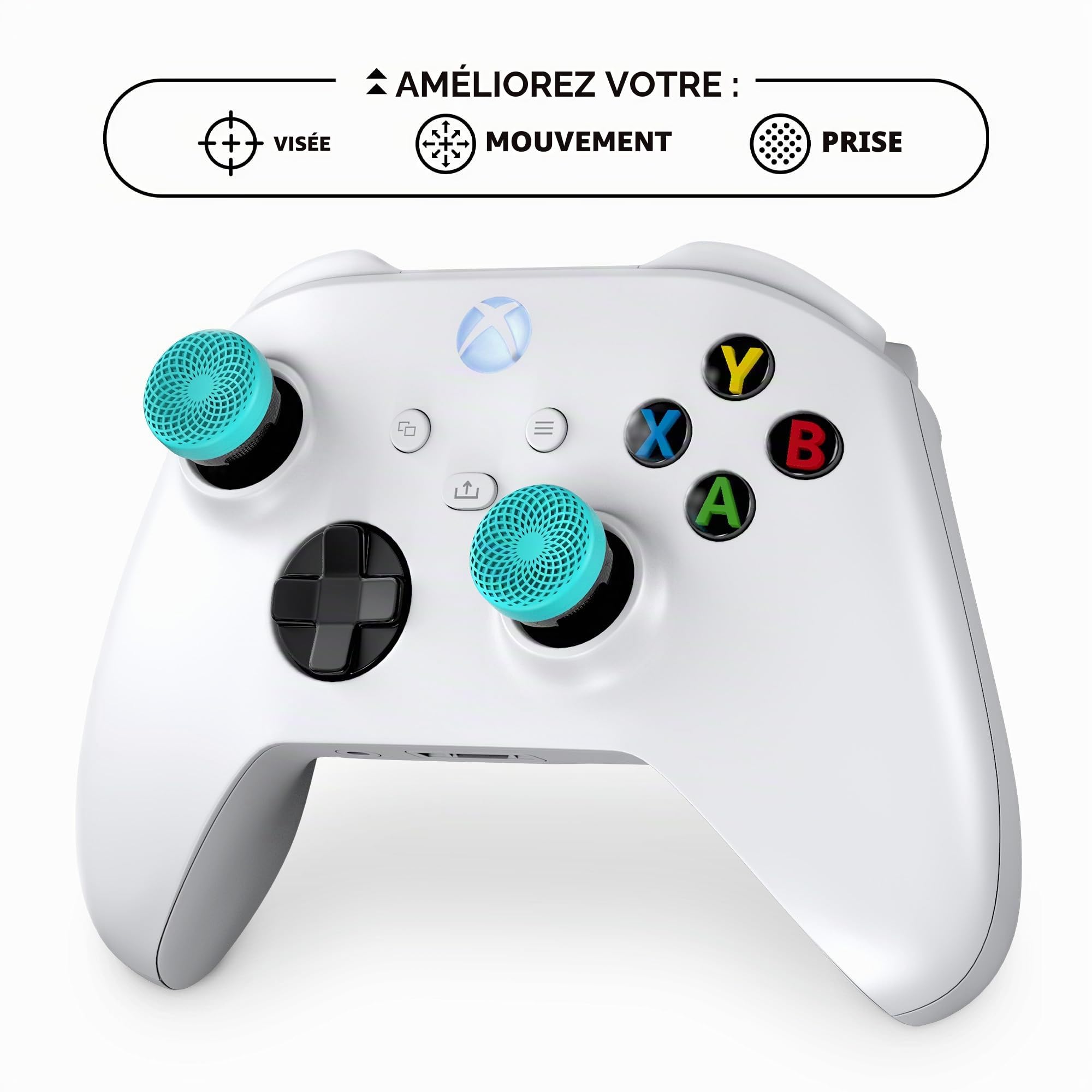 kontrolfreek-lotus-grips-xbox-rehausseurs-joystick-mid-rise-turquoise-x2 image 5