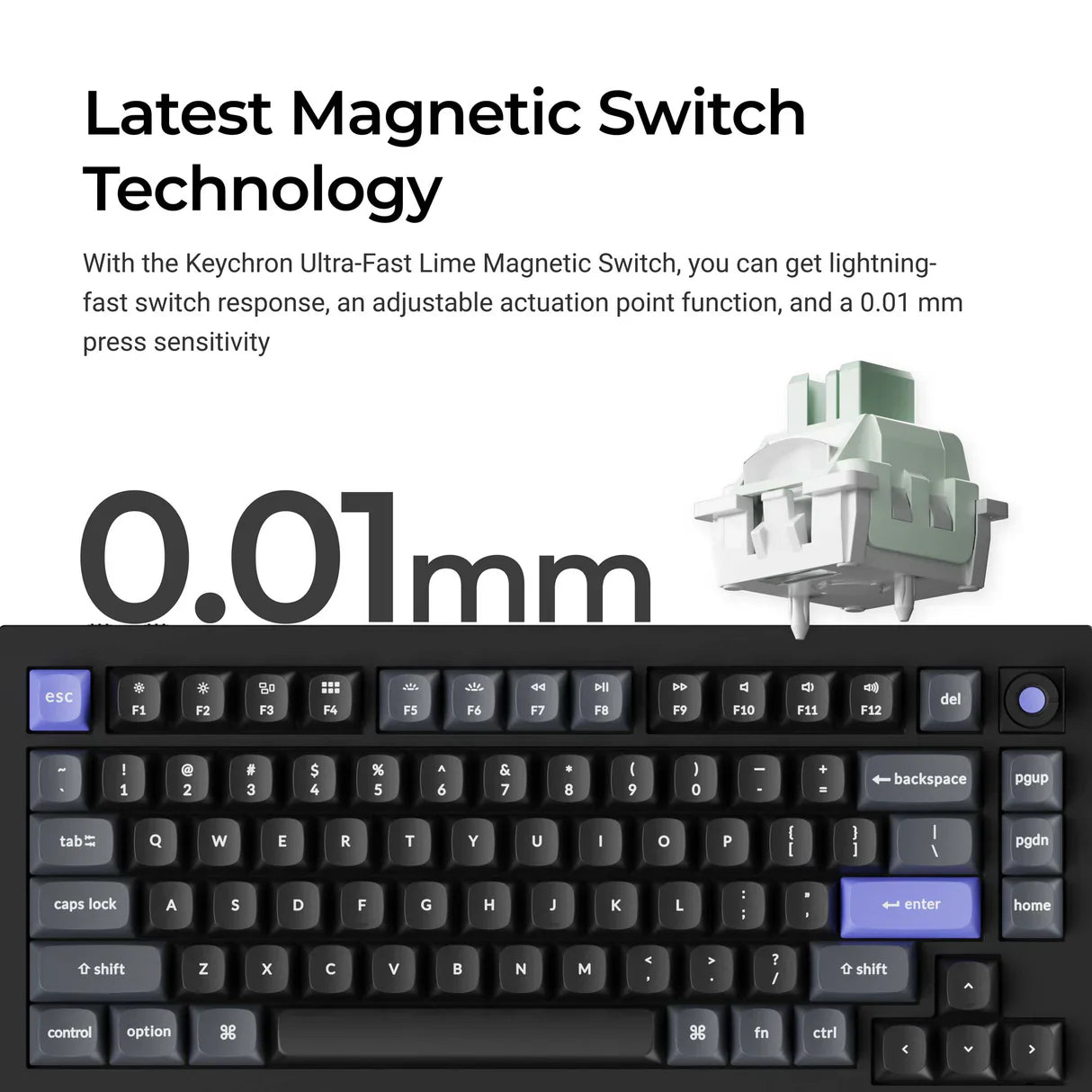 keychron-q1-he-8k-clavier-magn-tique-filaire-75-us-ansi image 2