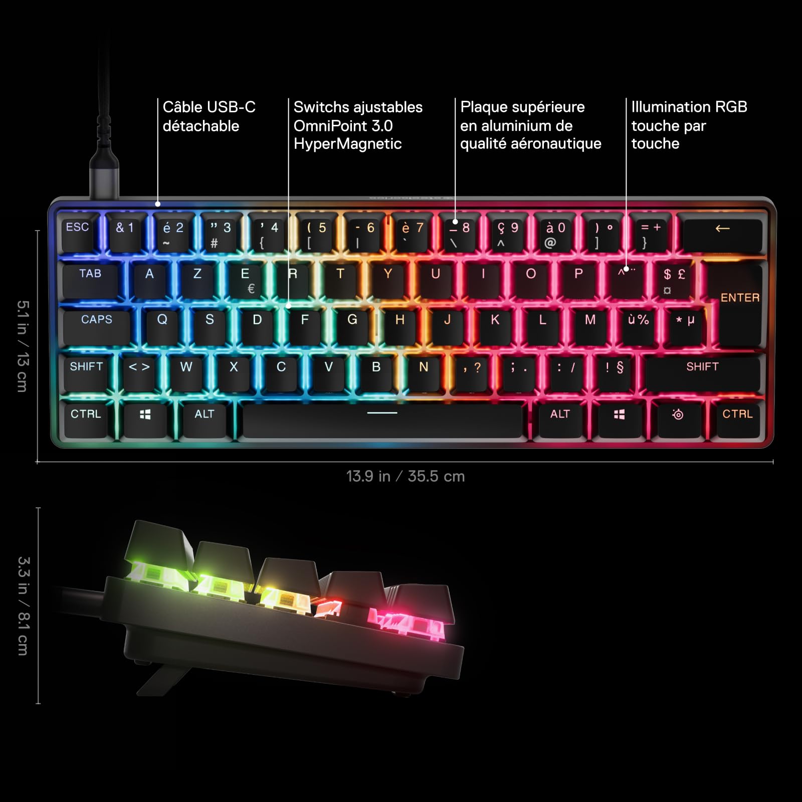 steelseries-apex-pro-mini-gen-3-clavier-gaming-azerty-fr-omnipoint-3-0-rapid-tri image 3