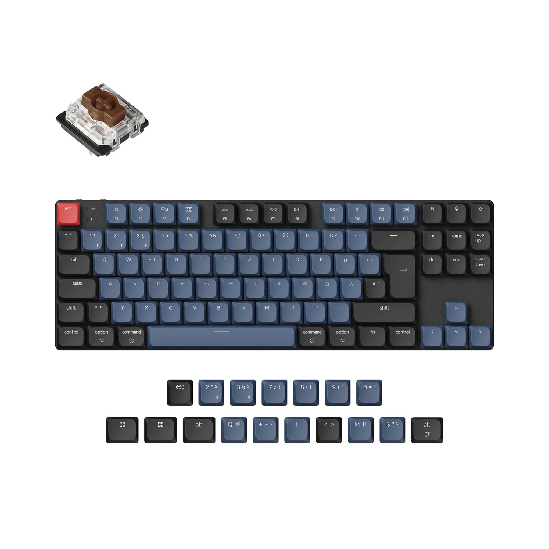 clavier-m-canique-sans-fil-ultra-fin-keychron-k1-pro-qmk-via-iso-80-tkl image 6