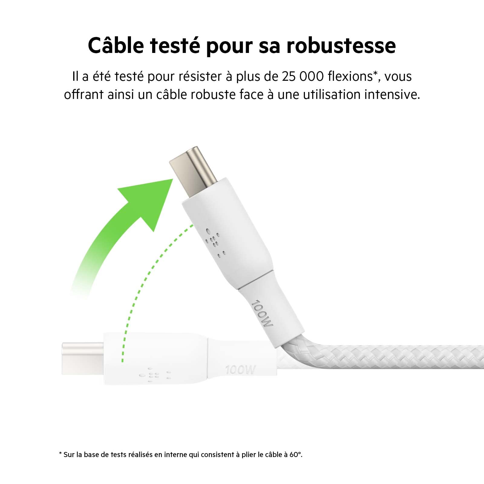 belkin-c-ble-usb-c-vers-usb-c-100-w-tress-nylon-3-m-blanc image 3