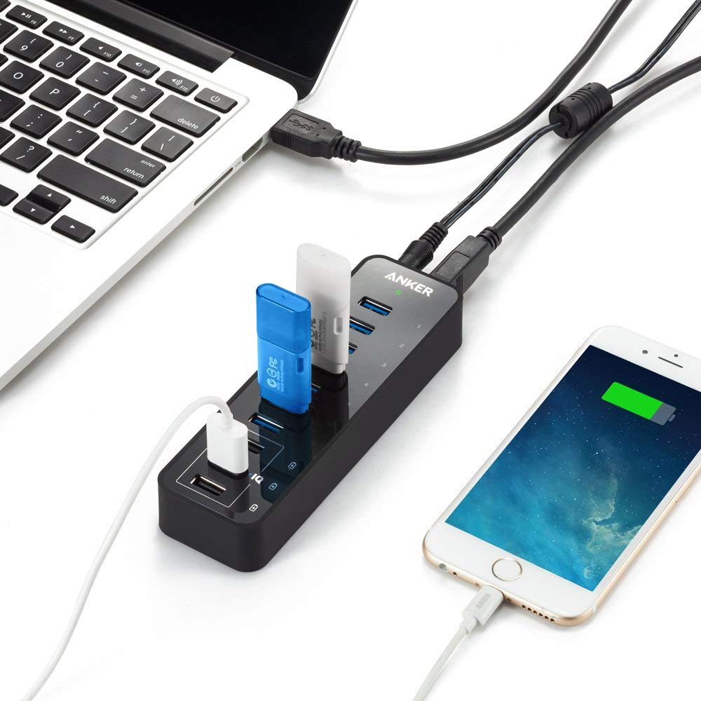 anker-hub-usb-3-0-7-port-60w-avec-3-ports-poweriq image 3