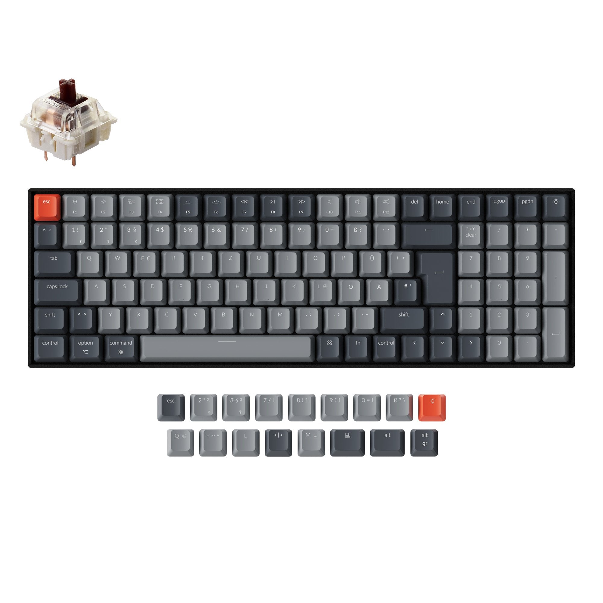 keychron-k4-version-2-clavier-m-canique-sans-fil-96-layout-allemand-iso-de-qwert image 6