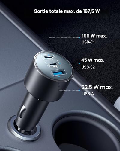 anker-powerport-chargeur-allume-cigare-usb-c-167-5w-max-3-ports-ultra-compact image 8