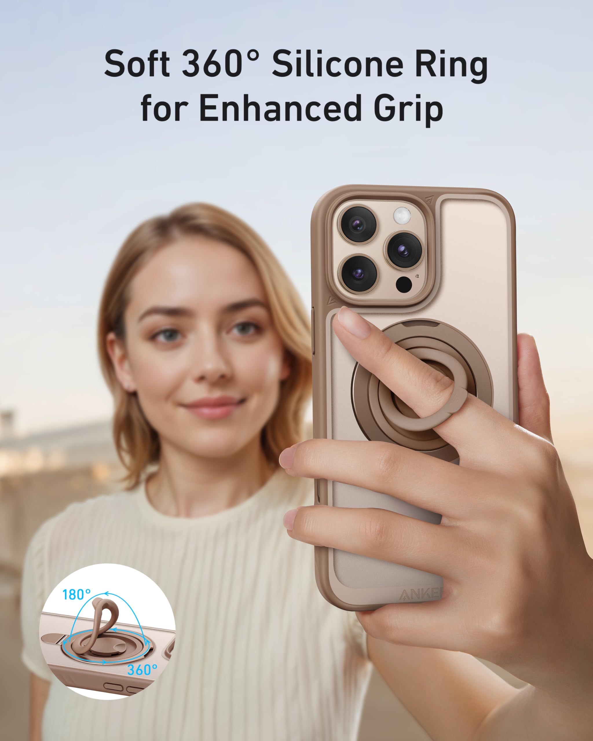 anker-anneau-magn-tique-avec-support-b-quille-rose-gold-compatible-magsafe image 3
