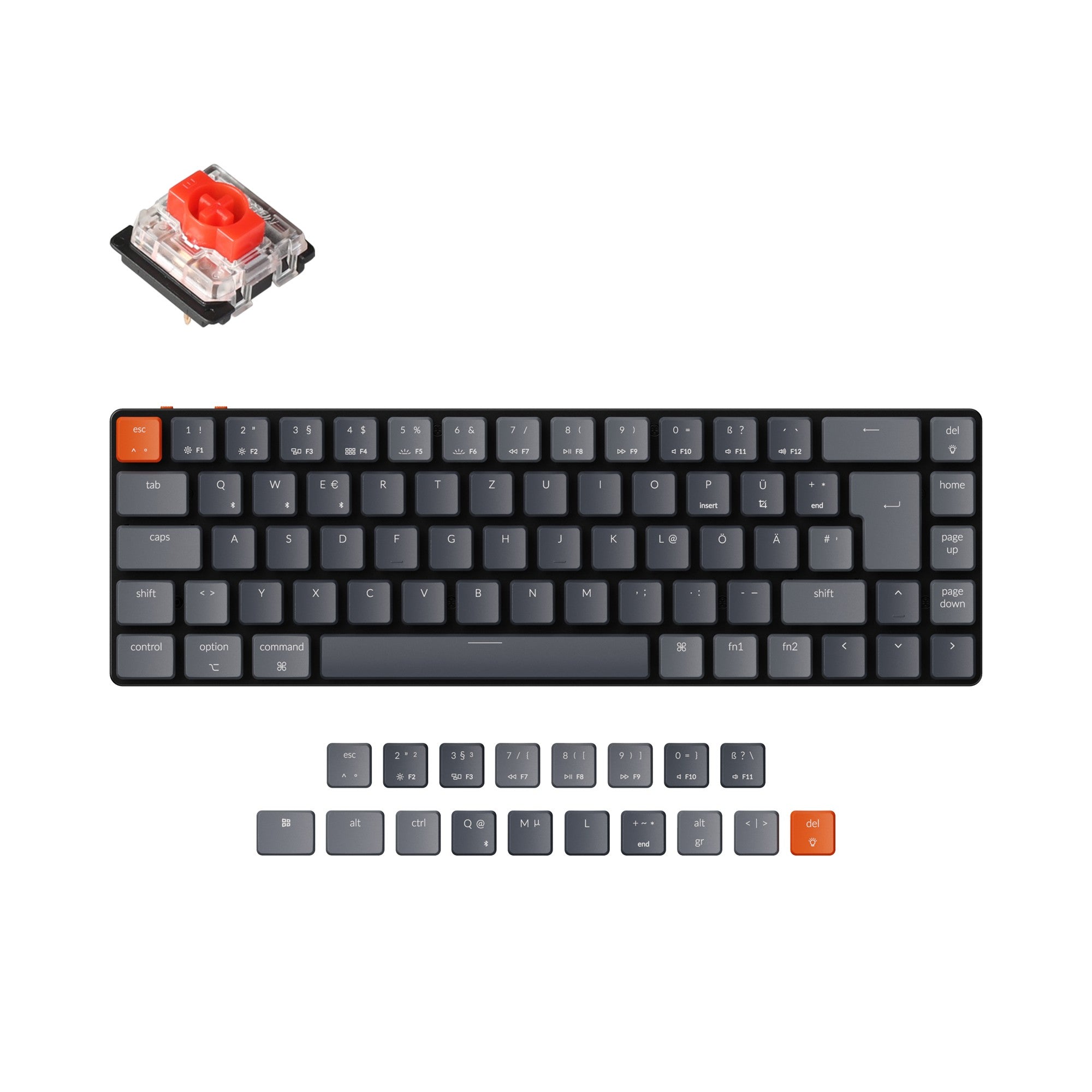 keychron-k7-clavier-m-canique-sans-fil-ultra-fin-65-allemand-iso-de image 4