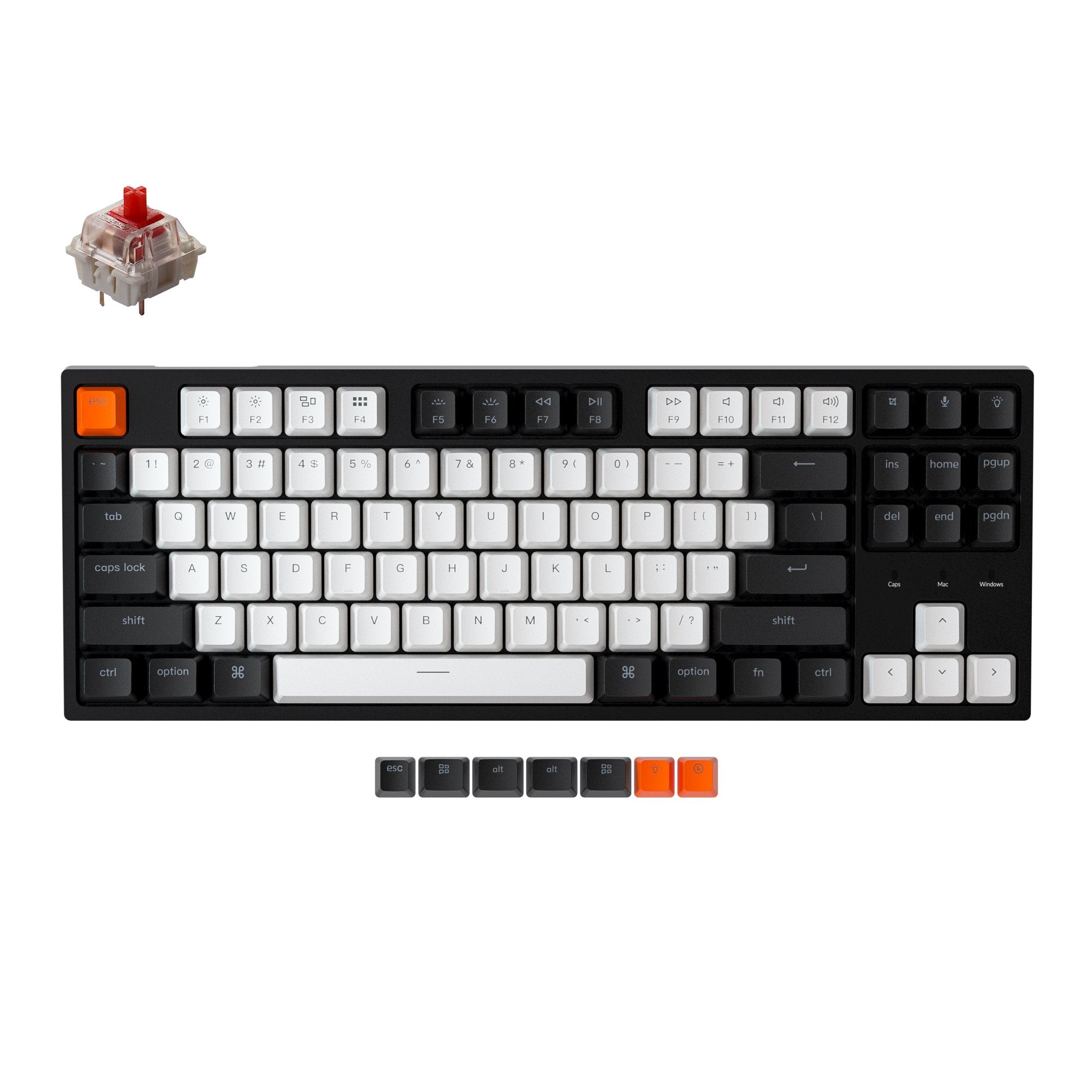 keychron-c1-clavier-m-canique-filaire-tenkeyless-ansi-us image 1
