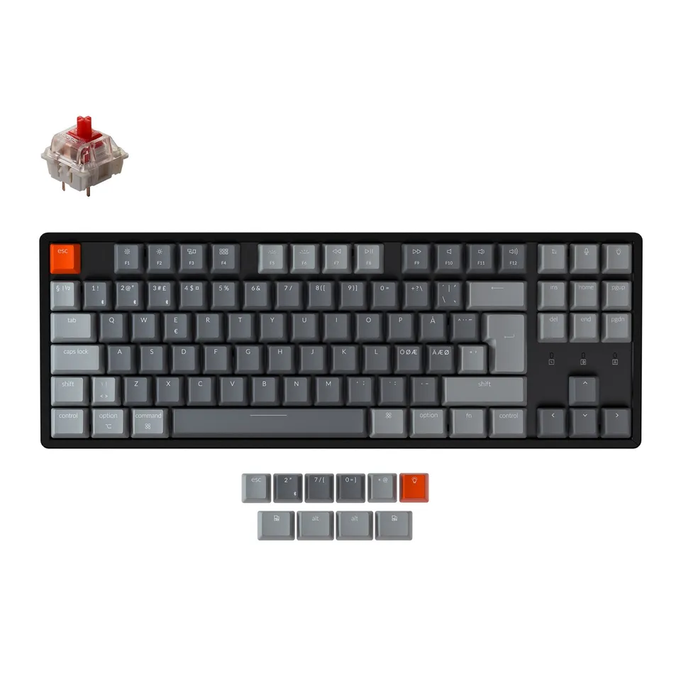 keychron-k8-clavier-m-canique-sans-fil-tenkeyless-nordic-iso image 1