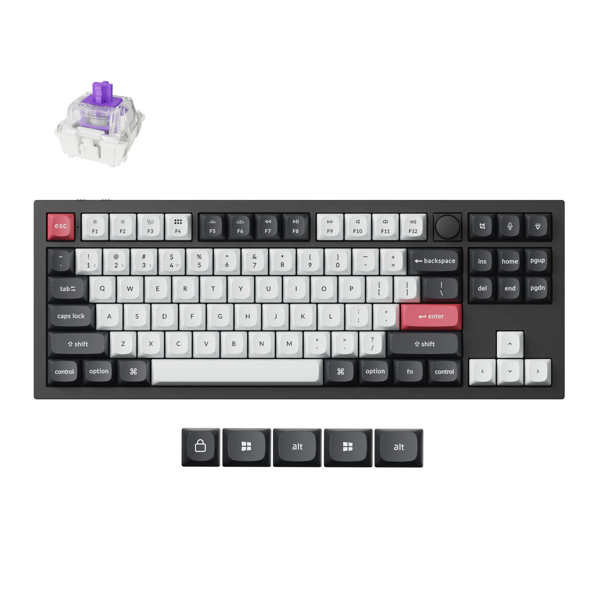 keychron-q3-he-qmk-clavier-custom-sans-fil-magn-tique-tkl-ansi-us image 1