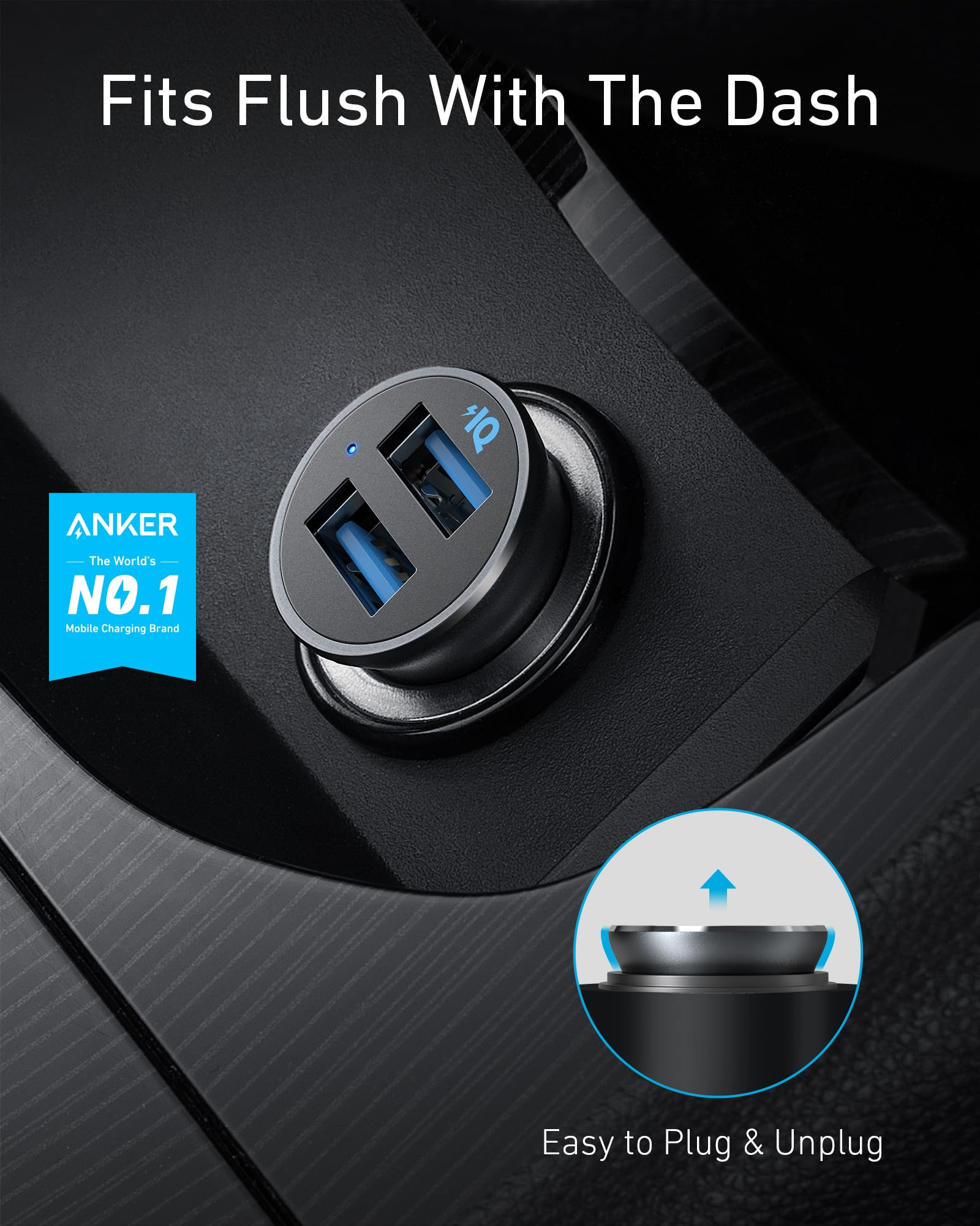 anker-powerdrive-2-alloy-chargeur-voiture-2x-usb-24w-4-8a image 2