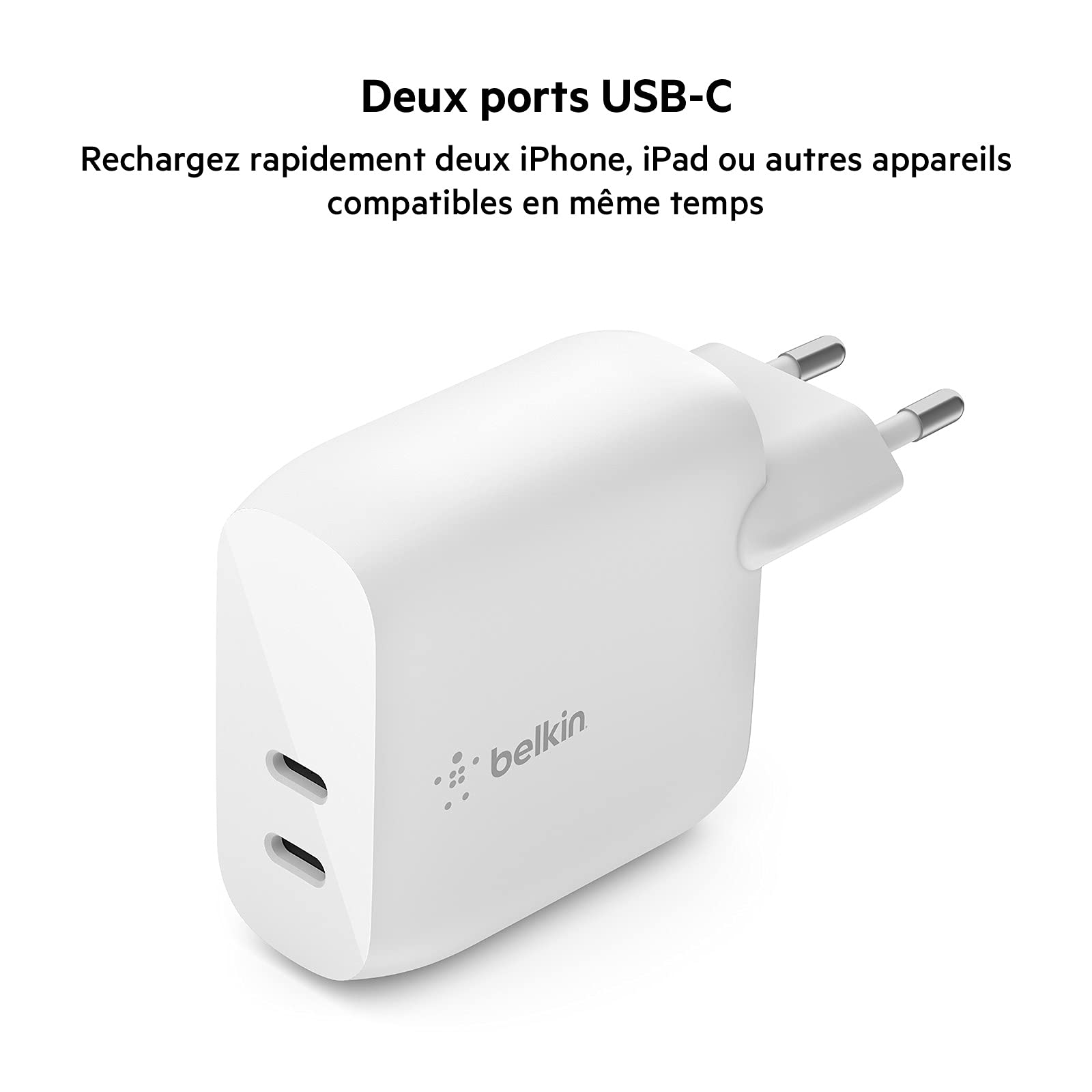 belkin-chargeur-secteur-double-usb-c-pd-40w-2x20w image 2
