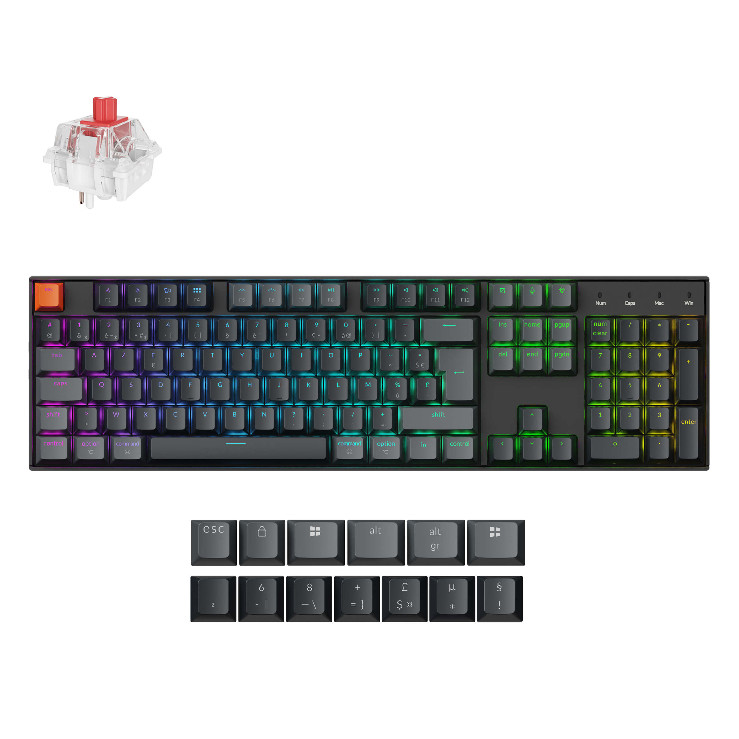 keychron-k10-qmk-version-2-clavier-m-canique-sans-fil-100-layout-iso image 2