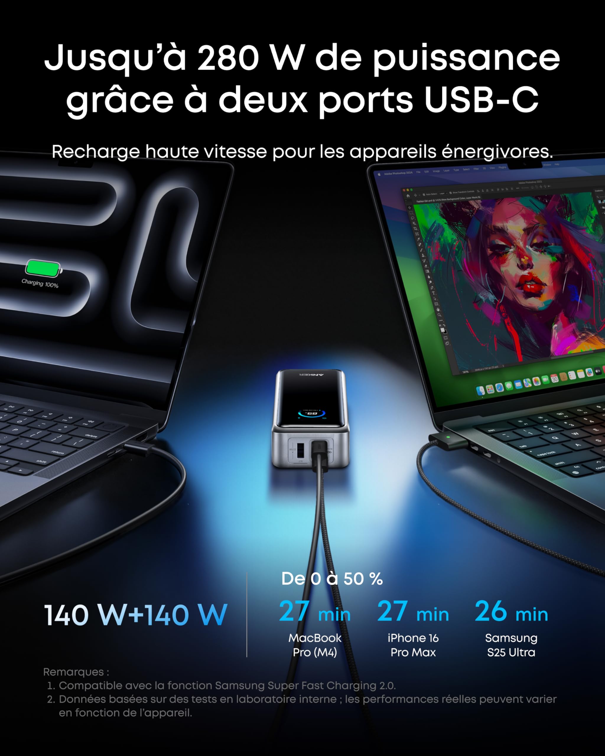 anker-prime-batterie-externe-26-250-mah-300w-3-ports-avec-app image 3