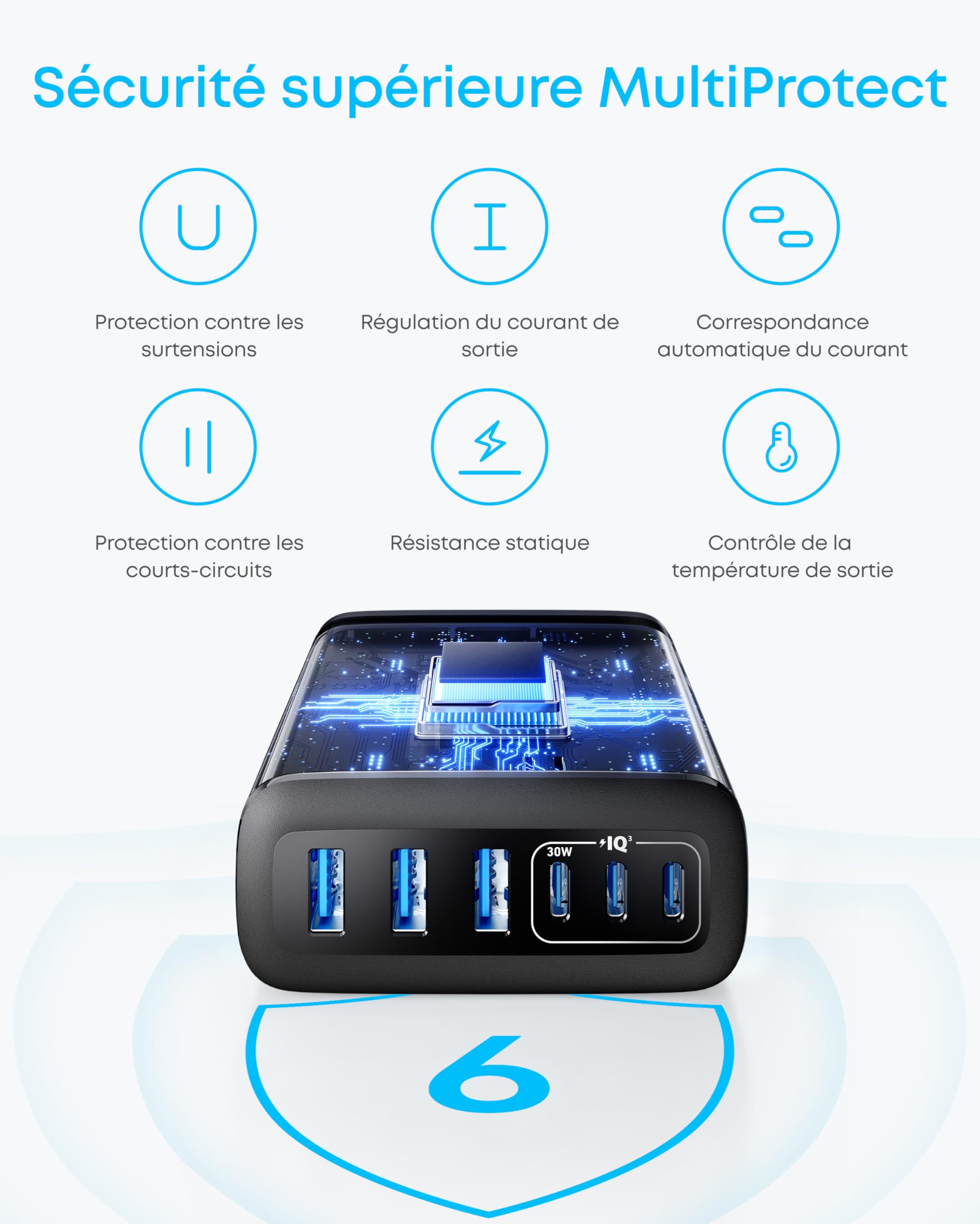 anker-chargeur-usb-c-112-w-station-6-ports-avec-organisateur image 8