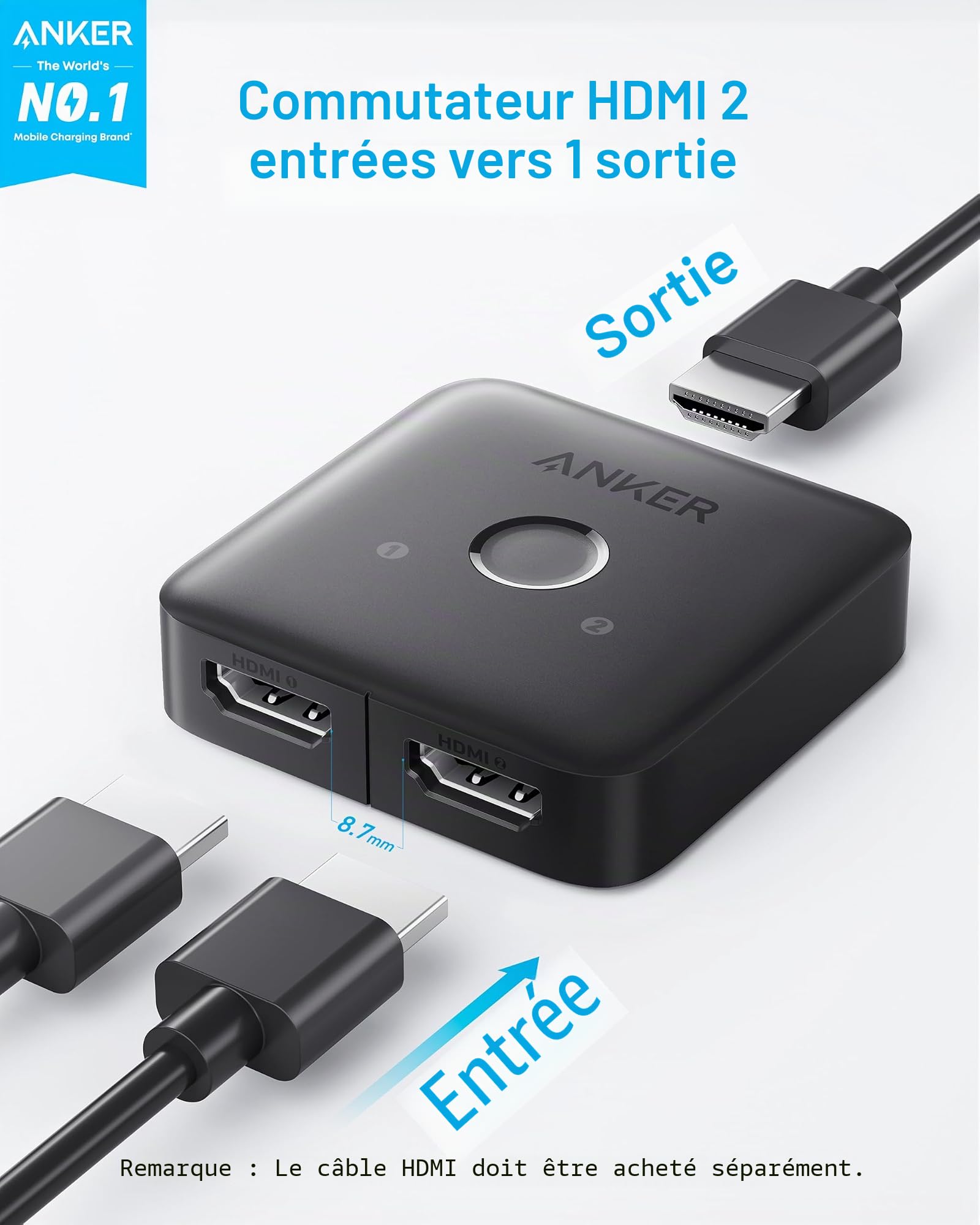 anker-commutateur-hdmi-bidirectionnel-4k-60hz-2-en-1-hdr-3d-dolby-pour-pc-ps5-xb image 2