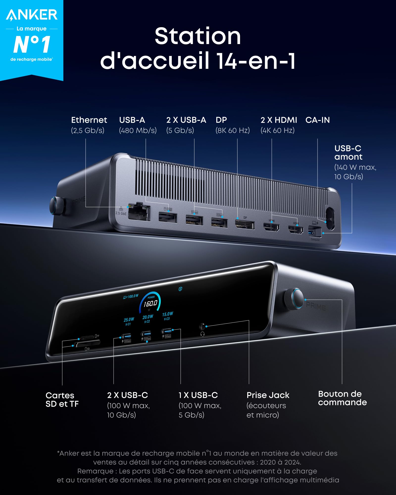 anker-prime-station-d-accueil-14-en-1-triple-affichage-8k-140w image 2