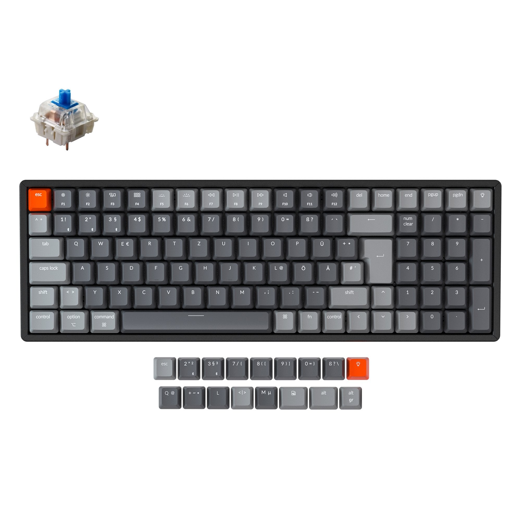 keychron-k4-version-2-clavier-m-canique-sans-fil-96-layout-allemand-iso-de-qwert image 2