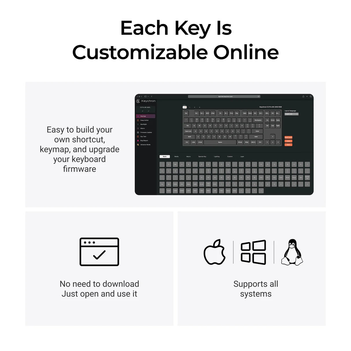 keychron-c3-pro-8k-qmk-clavier-m-canique-filaire-tkl-80-us-ansi image 2