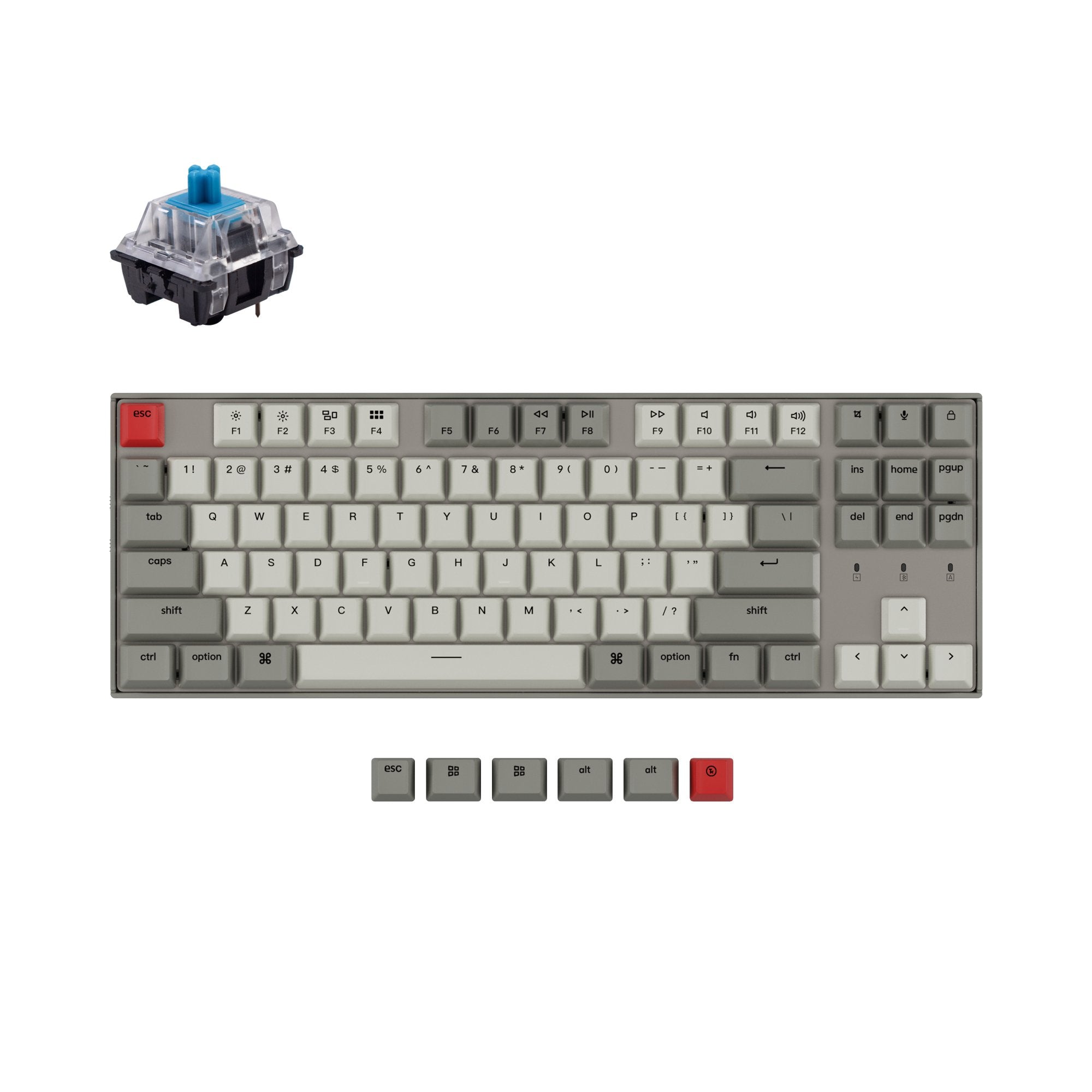 keychron-k8-non-backlight-clavier-m-canique-sans-fil-tenkeyless-ansi-us image 2