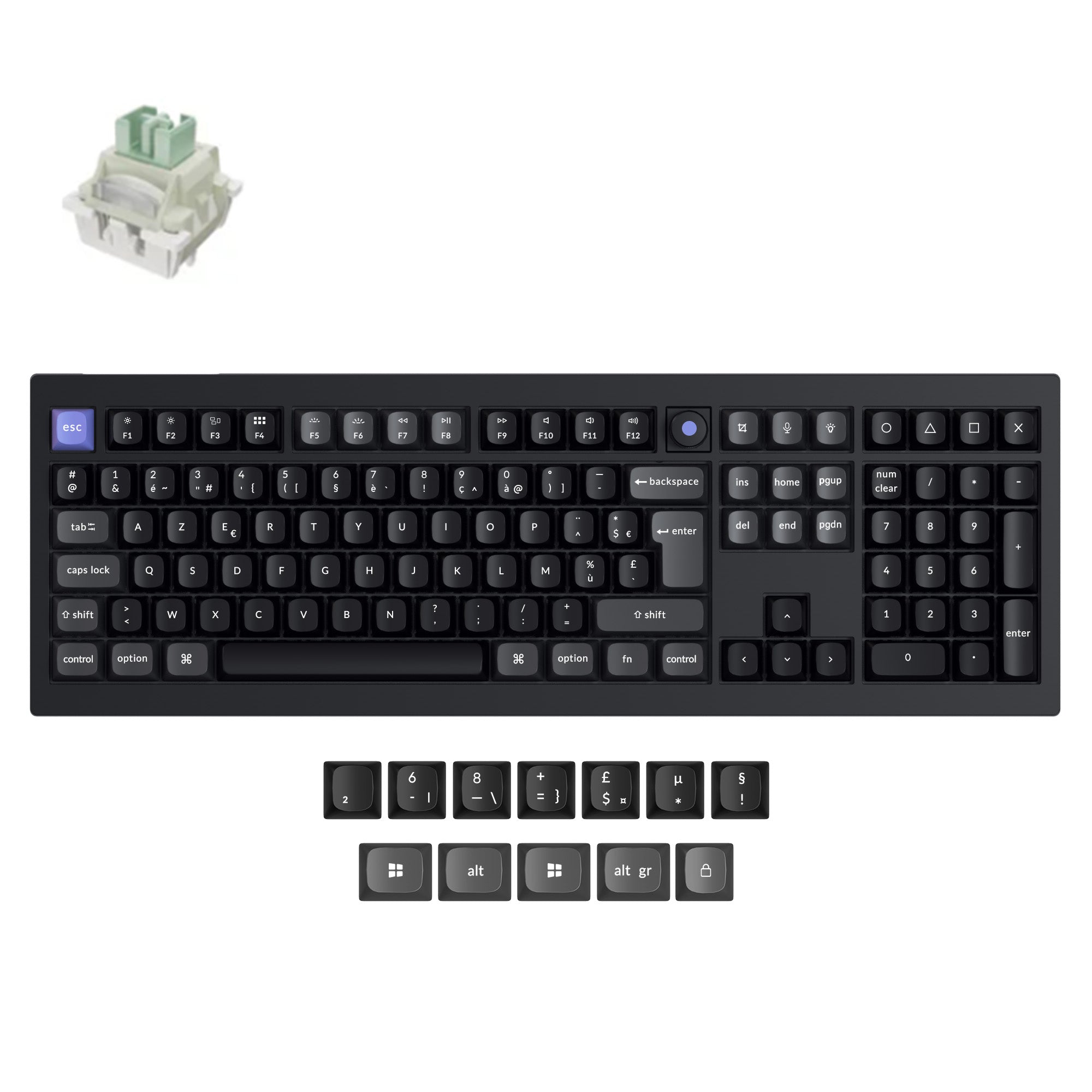 keychron-q6-he-8k-clavier-magn-tique-filaire-100-layout-iso image 1