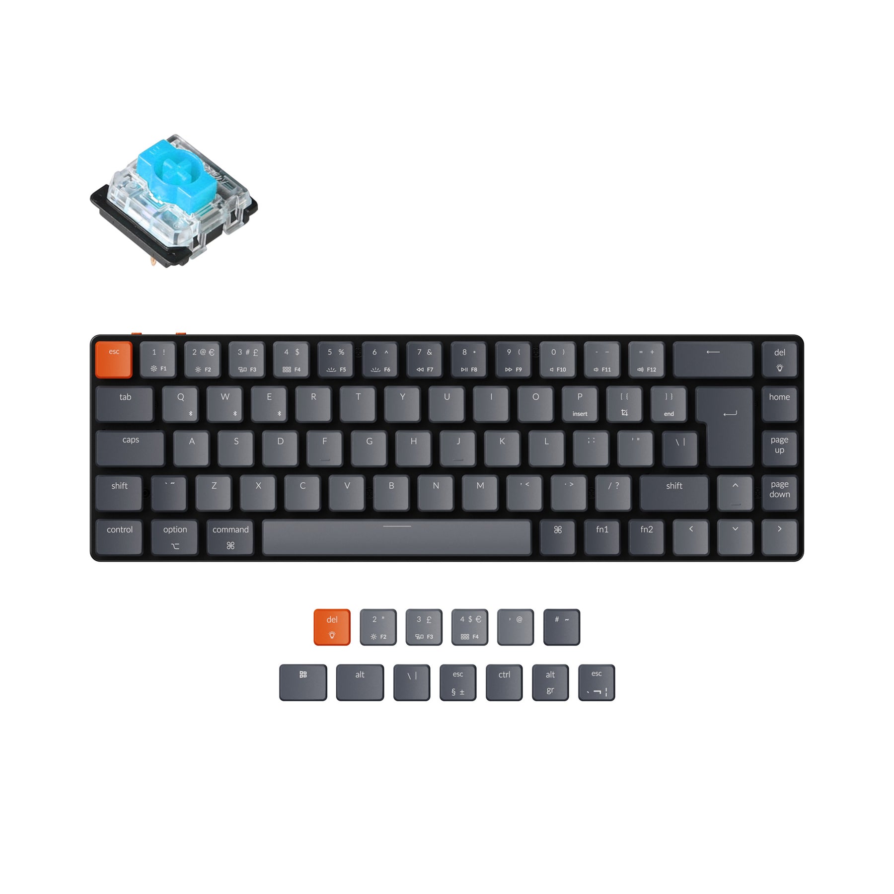 keychron-k7-ultra-slim-clavier-m-canique-sans-fil-uk-iso image 2
