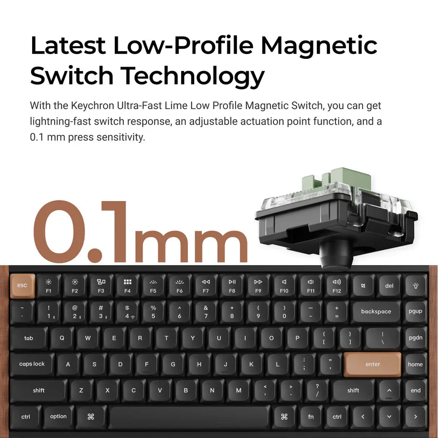 keychron-k3-he-clavier-sans-fil-magn-tique-low-profile-75-switchs-lime-he image 2