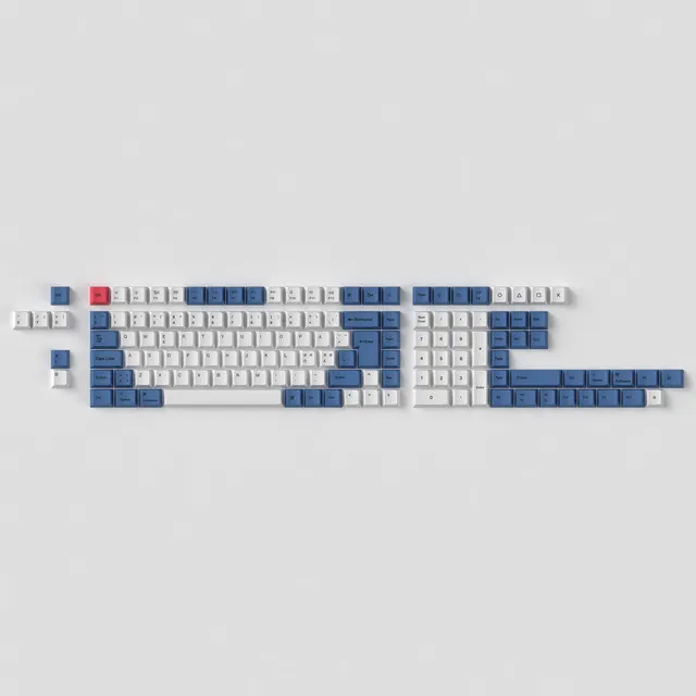 keychron-set-de-keycaps-iso-cherry-pbt-dye-sub-modern-blue image 1