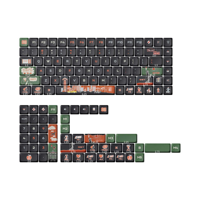 keychron-set-de-keycaps-low-profile-lsa-pbt-new-york-ansi image 2