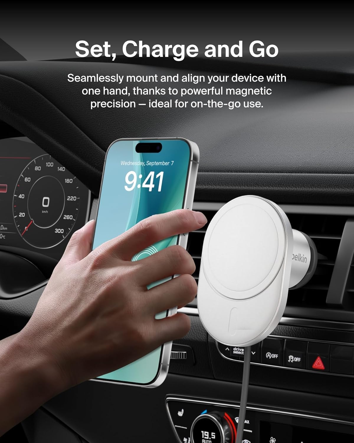 belkin-boostcharge-pro-chargeur-de-voiture-magn-tique-sans-fil-qi2-15-w-compatib image 2
