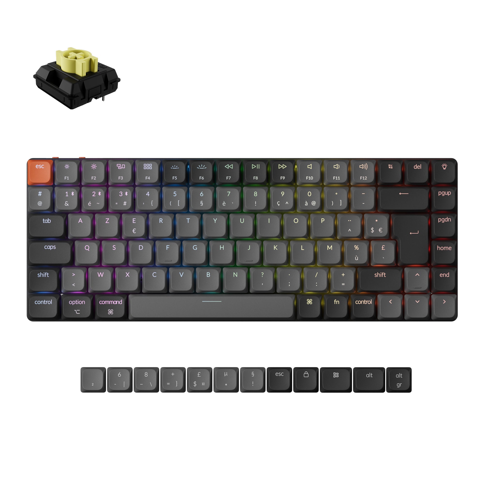 keychron-k3-version-3-clavier-m-canique-sans-fil-ultra-fin-75-iso-qmk image 6