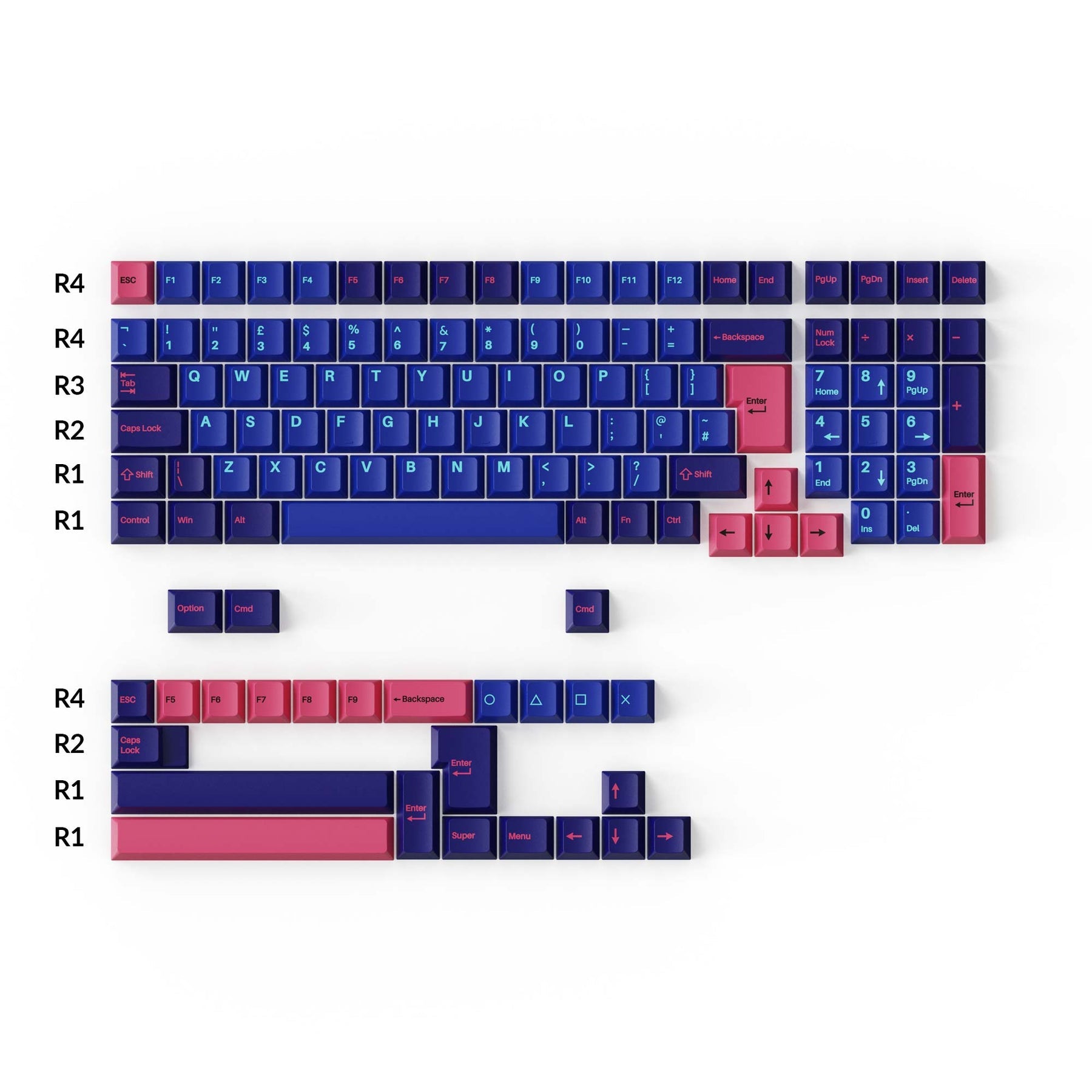 keychron-player-cherry-profile-double-shot-pbt-full-set-keycaps image 5