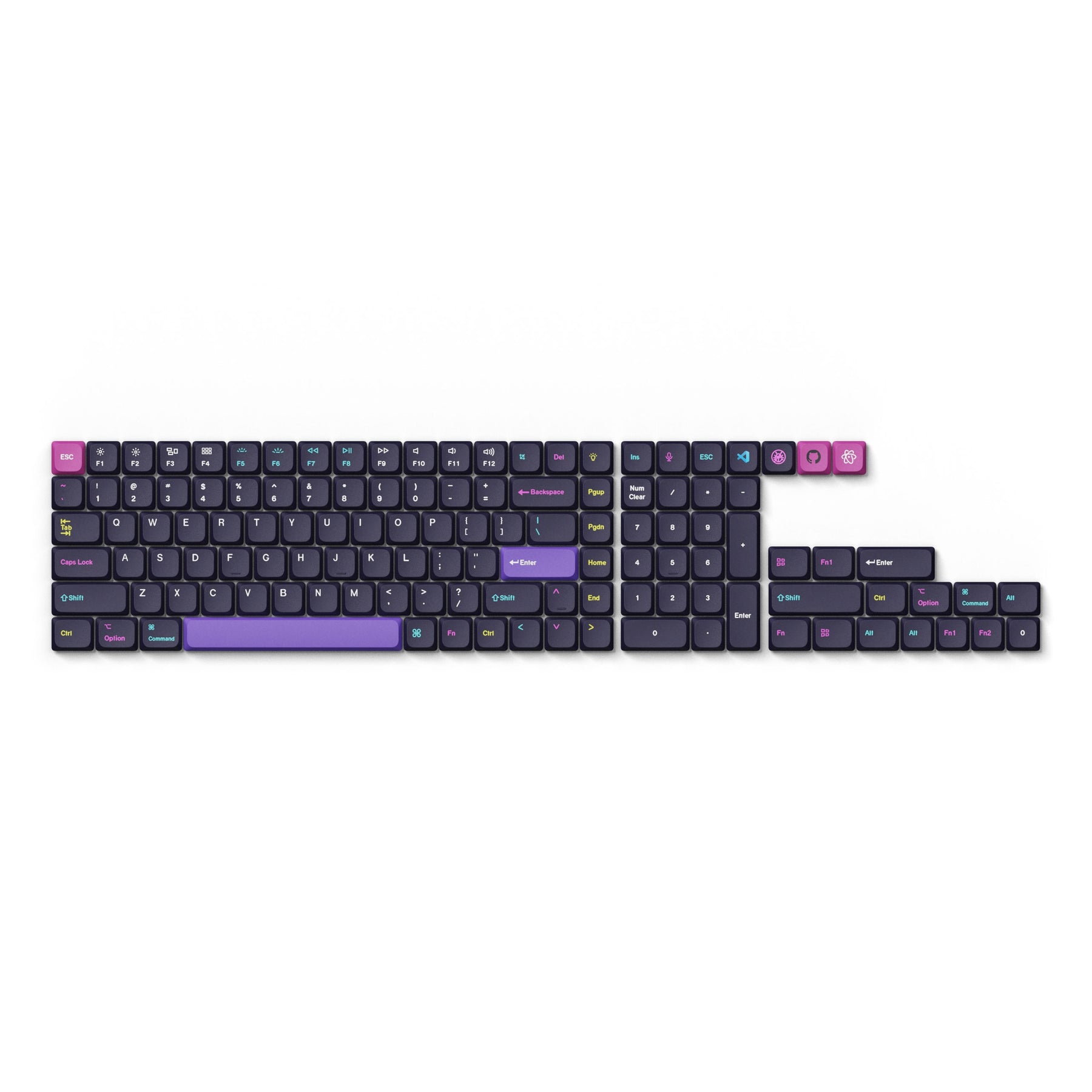 keychron-low-profile-dye-sub-pbt-lsa-set-de-keycaps-full-set image 2