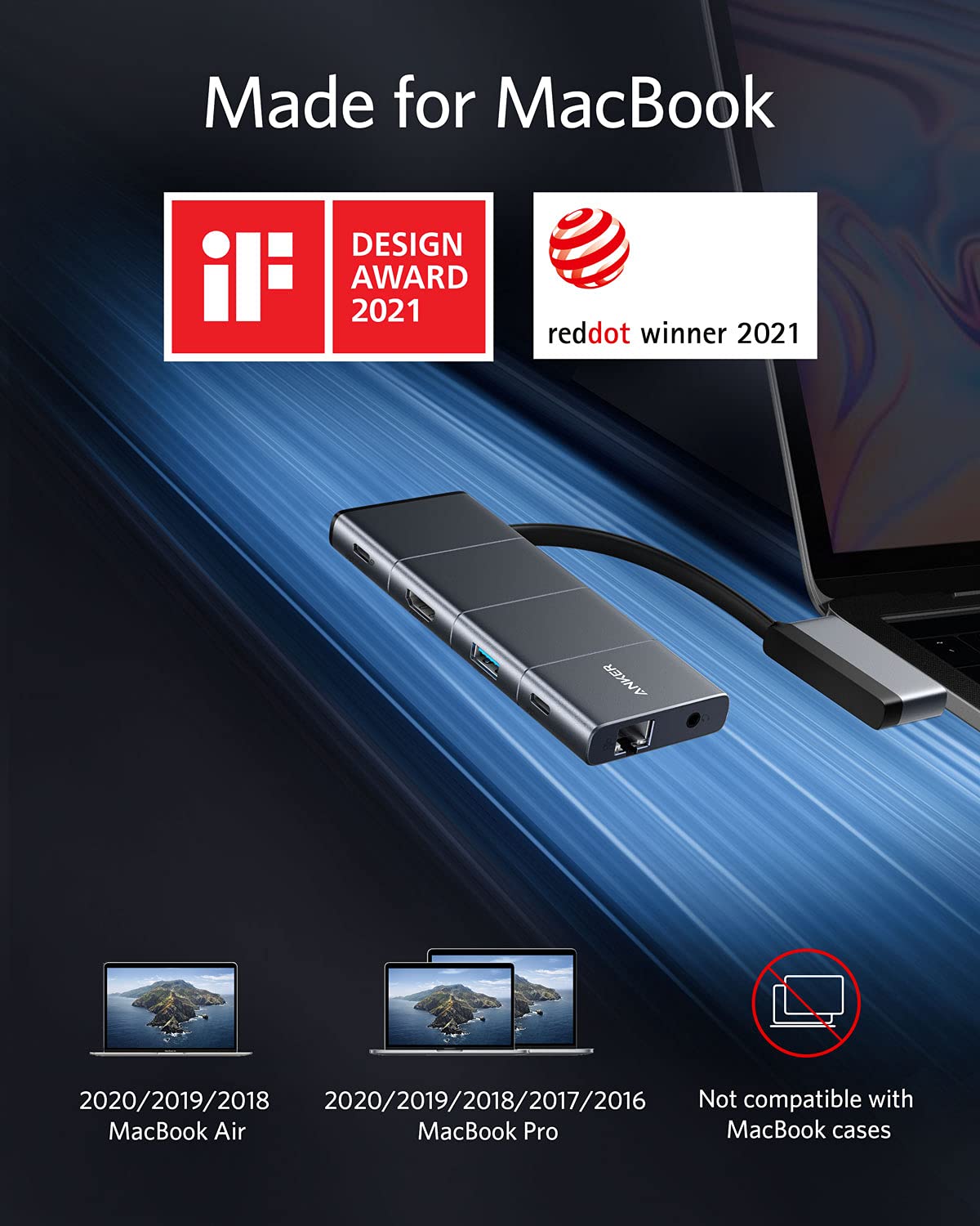 anker-powerexpand-hub-9-en-2-pour-macbook-power-delivery-100w-hdmi-4k-30hz-ether image 2