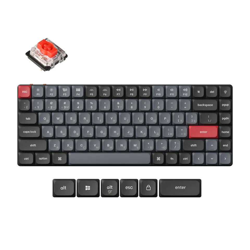 keychron-k3-pro-clavier-m-canique-sans-fil-ultra-fin-75-disposition-russe-ru image 1