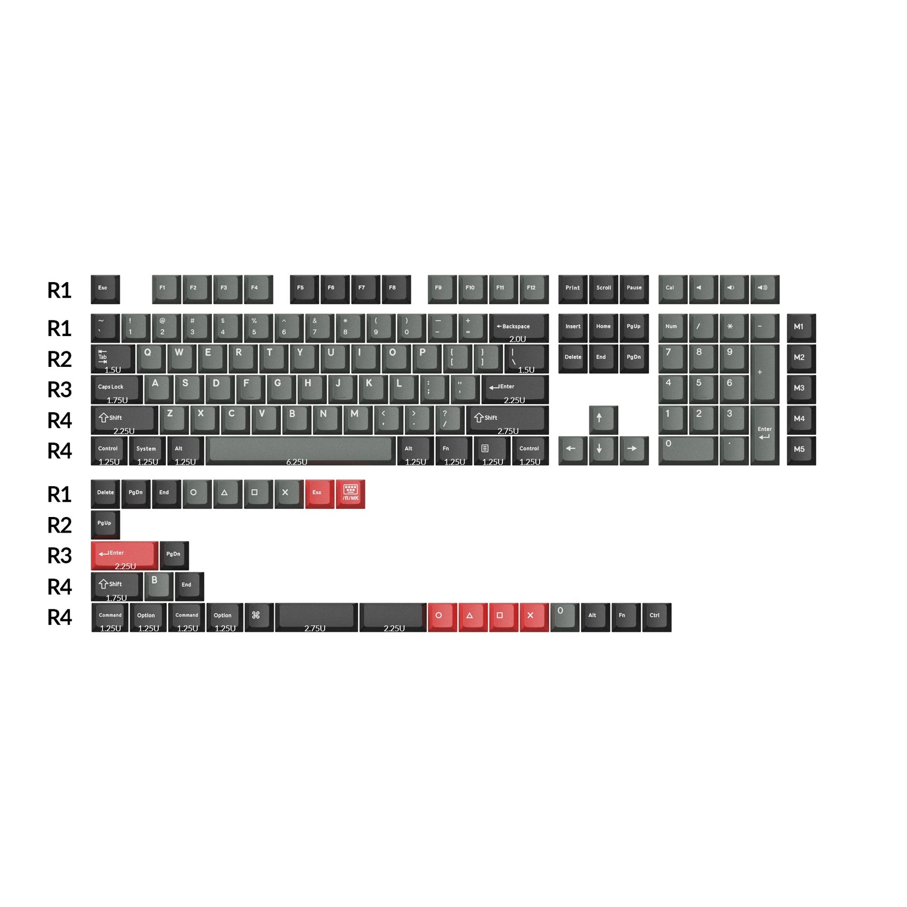 keychron-set-de-keycaps-cherry-profile-double-shot-pbt-full-set-dolch-red-gray-w image 5
