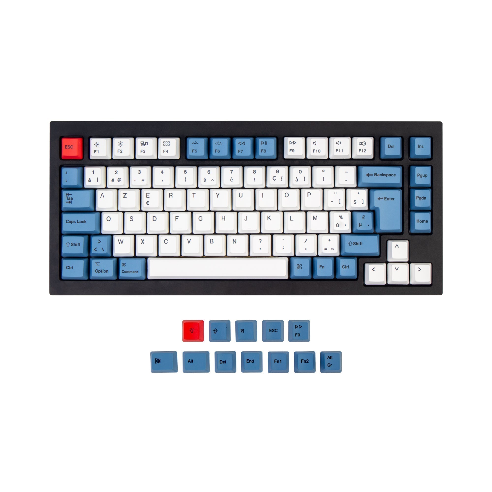 keychron-q1-q2-k2-set-de-touches-oem-pbt-dye-sub-bleu image 2