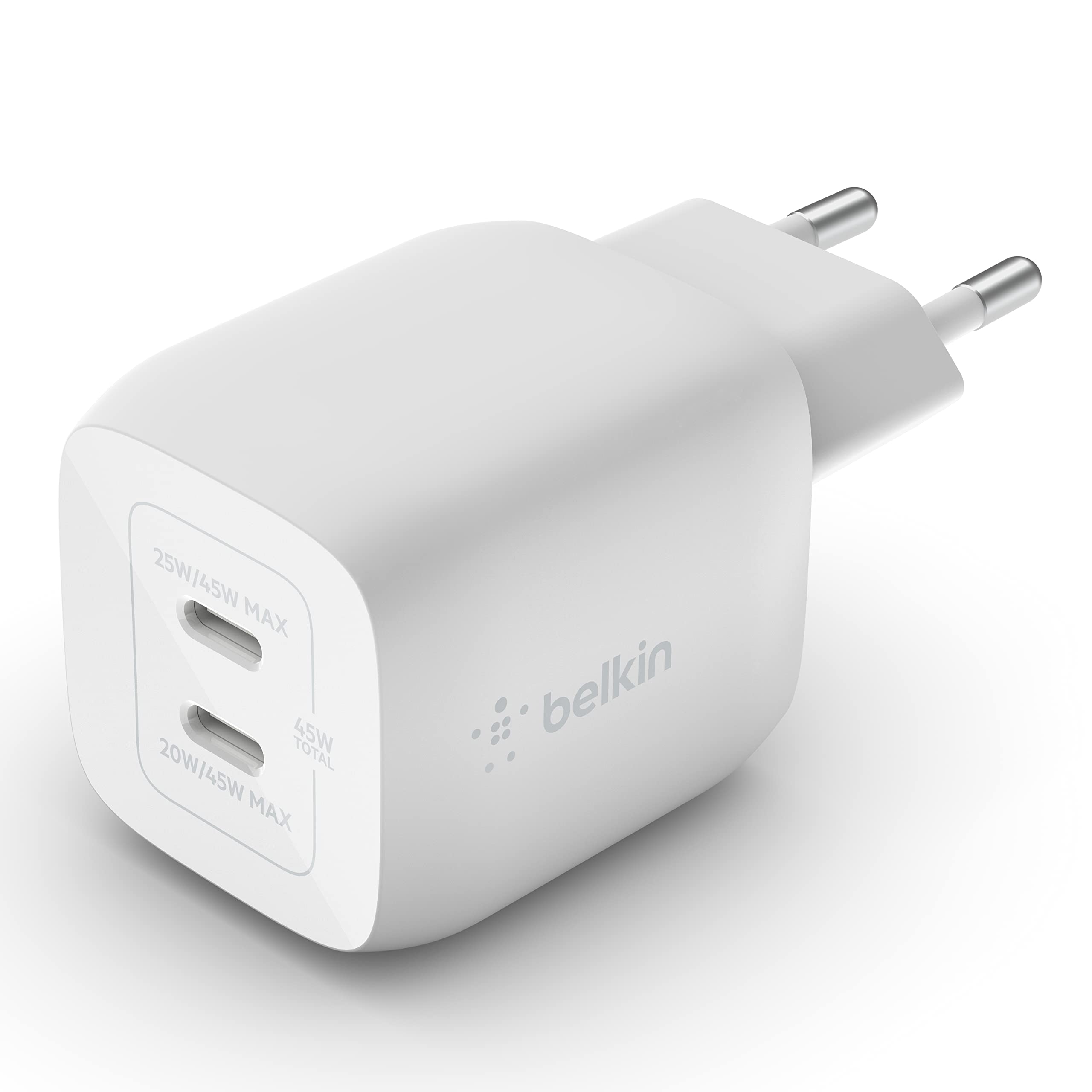 belkin-chargeur-secteur-double-usb-c-45w-gan-pd-3-0 image 4