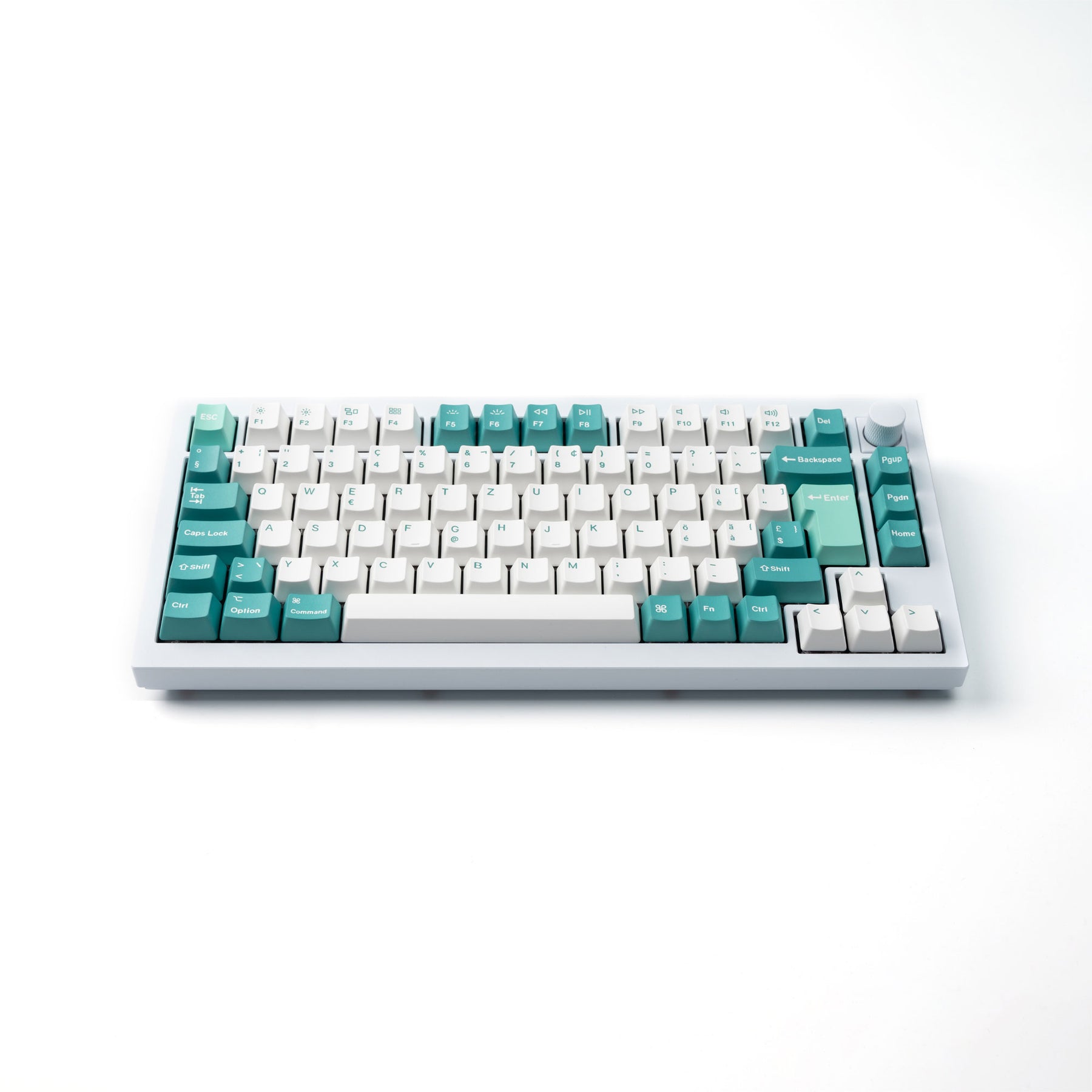 keychron-set-complet-touches-iso-oem-pbt-dye-sub-blanc-menthe image 2