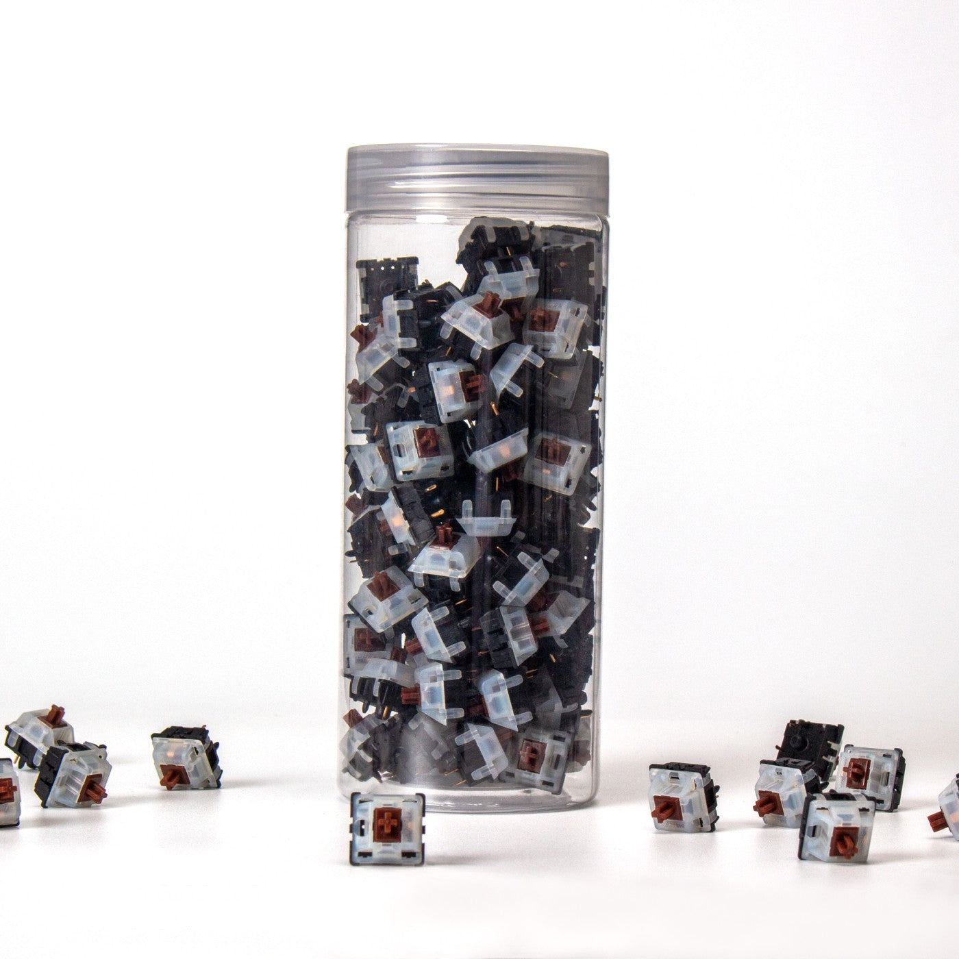 keychron-gateron-ks-3x47-milky-top-black-bottom-switch-lot-de-110-switches-m-can image 3