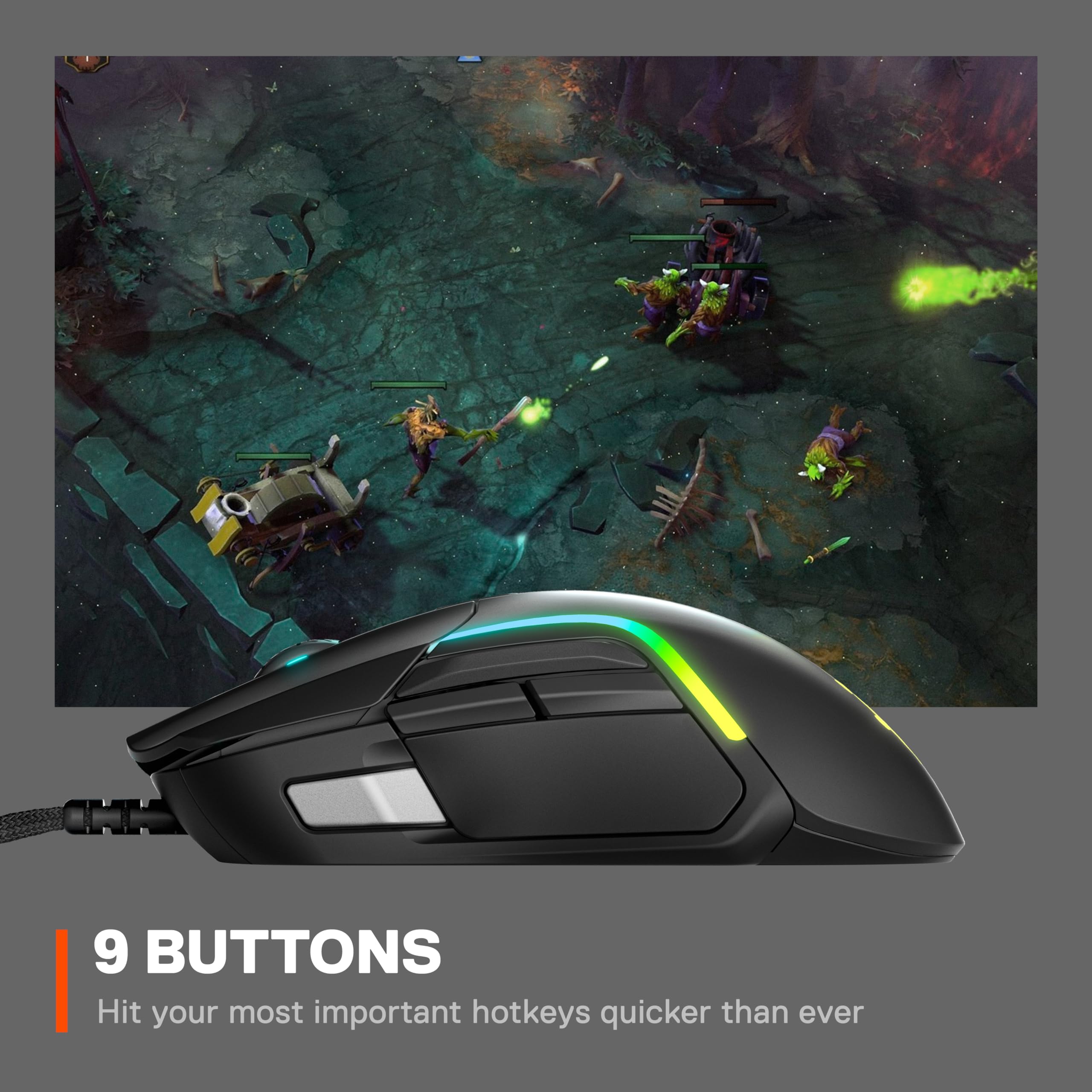 steelseries-rival-5-souris-gaming-18000-cpi-9-boutons-85g-noire image 2