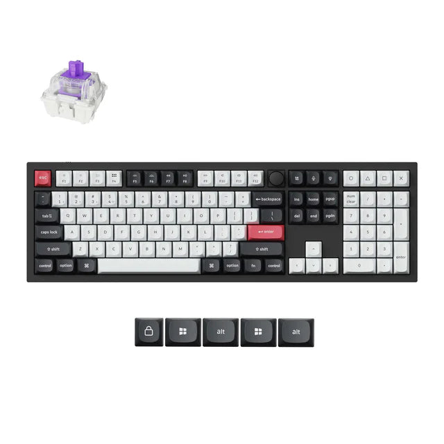 keychron-q6-he-qmk-clavier-custom-sans-fil-100-ansi-us-magnetic image 2