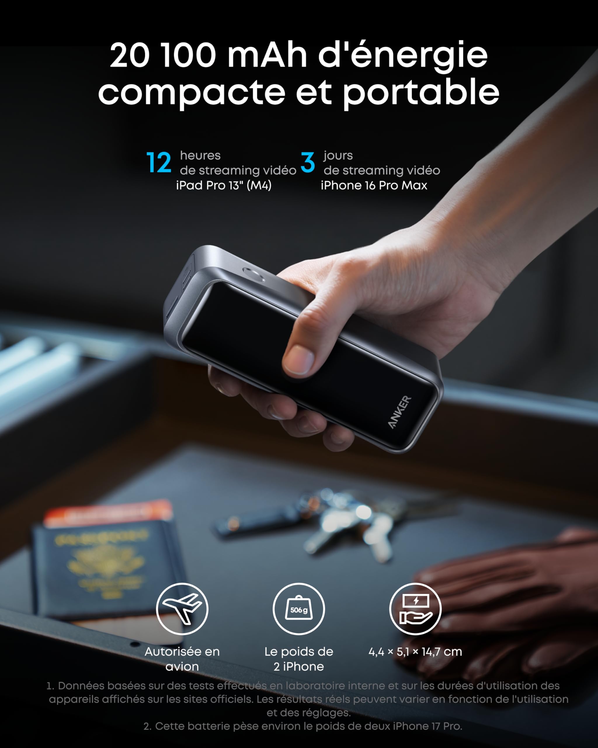 anker-prime-batterie-externe-20100-mah-220w-3-ports image 4
