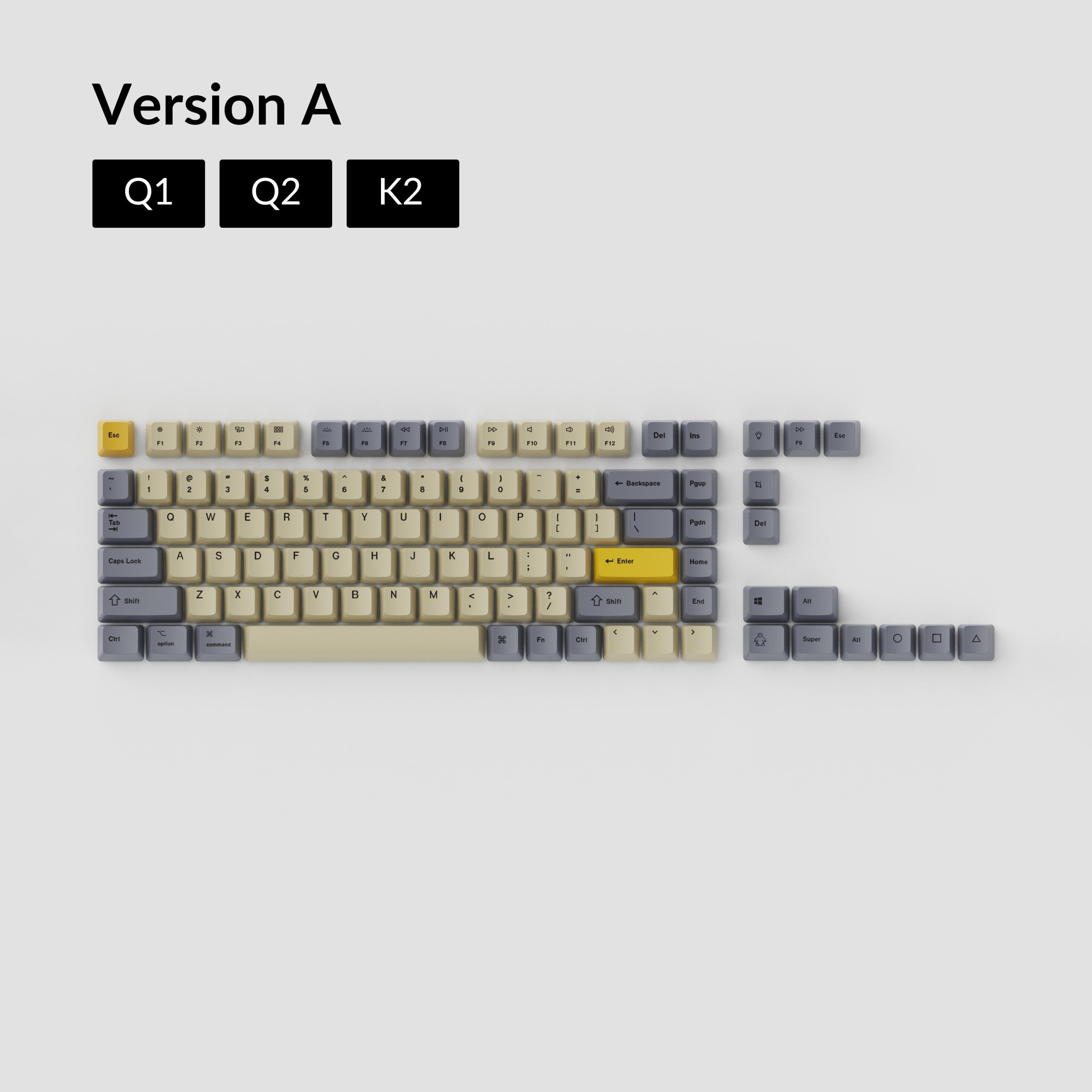 keychron-set-de-keycaps-pbt-dye-sub-oem-gris-bl image 2