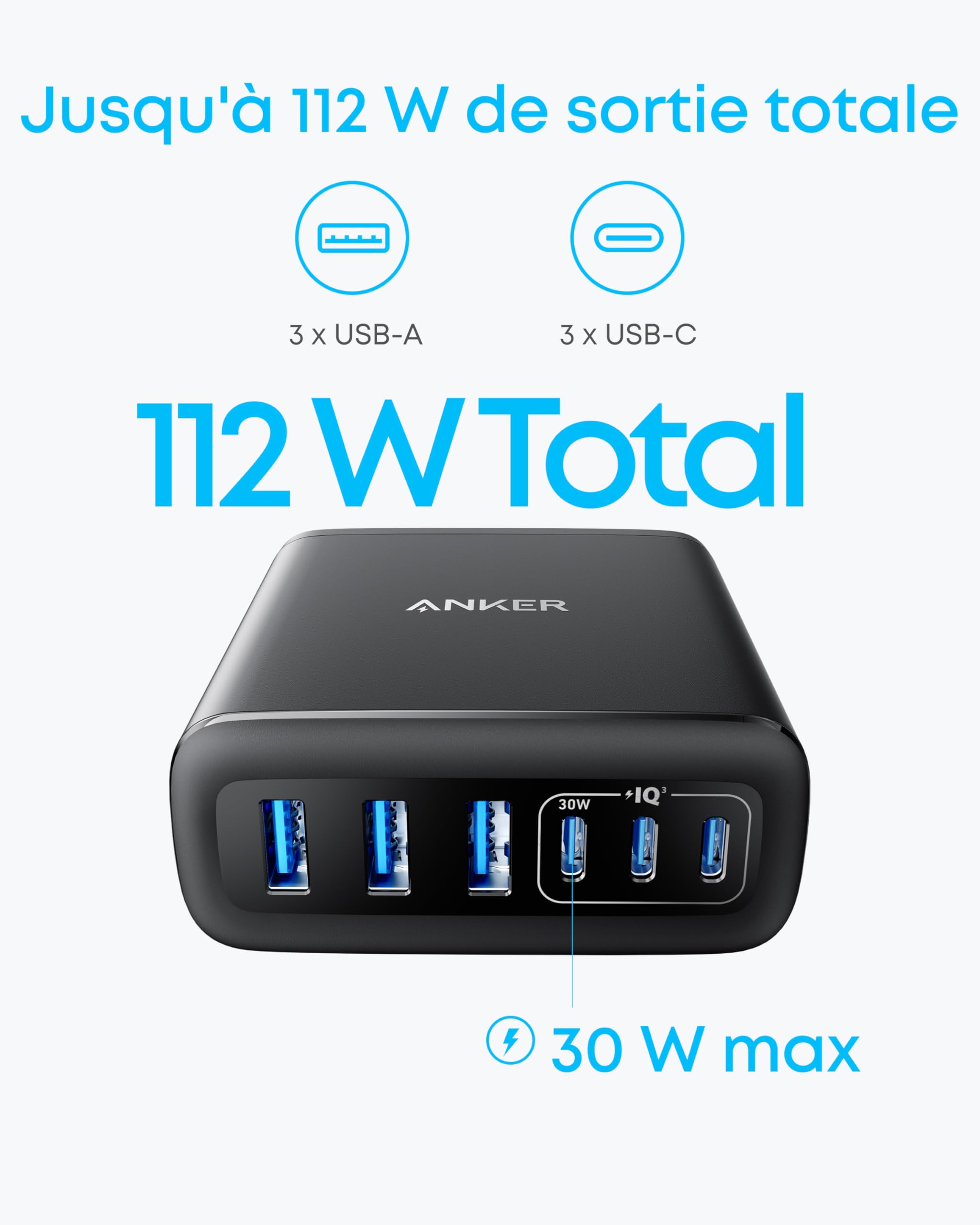 anker-chargeur-usb-c-112-w-station-6-ports-avec-organisateur image 4