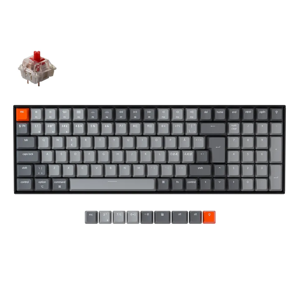 keychron-k4-v2-clavier-m-canique-sans-fil-96-iso-nordique image 1