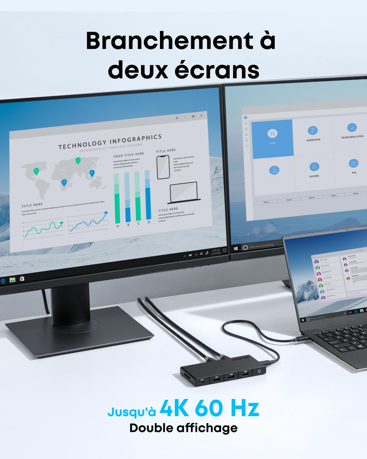 anker-364-hub-usb-c-10-en-1-double-hdmi-4k-100-w-pour-dell-thinkpad image 3