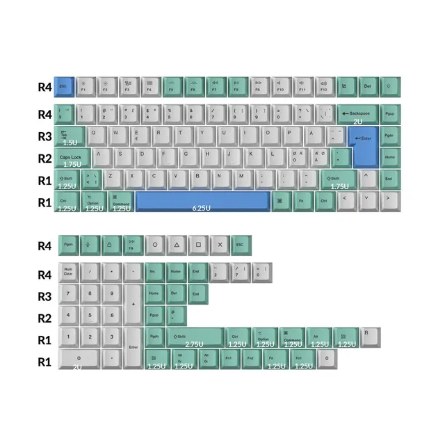 keychron-iceberg-set-de-keycaps-pbt-cherry-dye-sub-iso-nordique-complet image 1