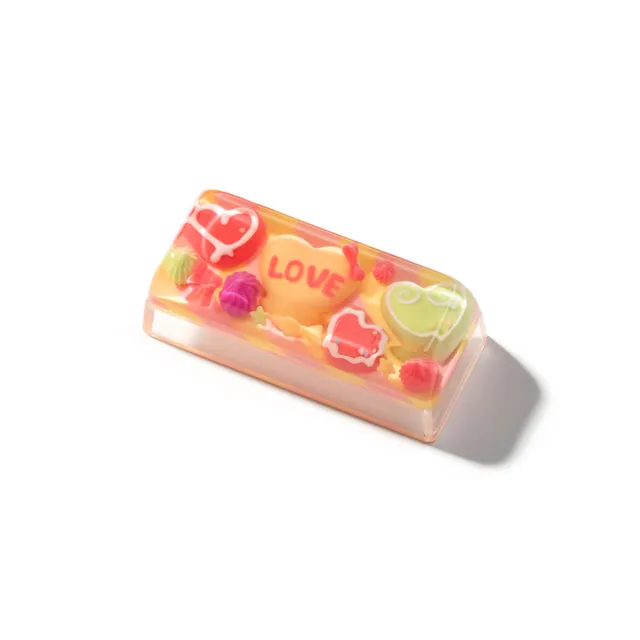keychron-loveheart-resin-artisan-keycap image 1